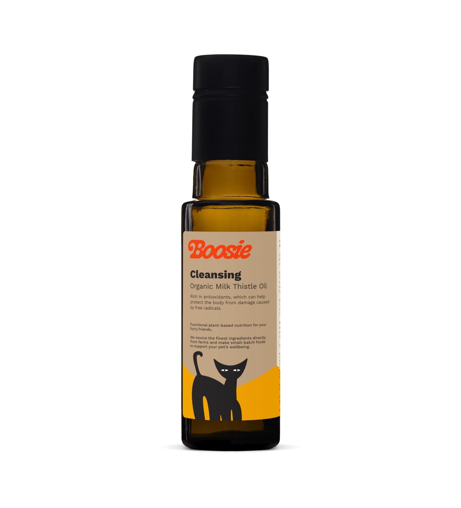 Boosie Organic Milk Thistle Oil for Dogs and Cats 100ml - Supports Liver Function and Immune System - Antioxidant - Rich in Vitamin E - 100% Natural without Additives or Preservatives - Pet Nutrition