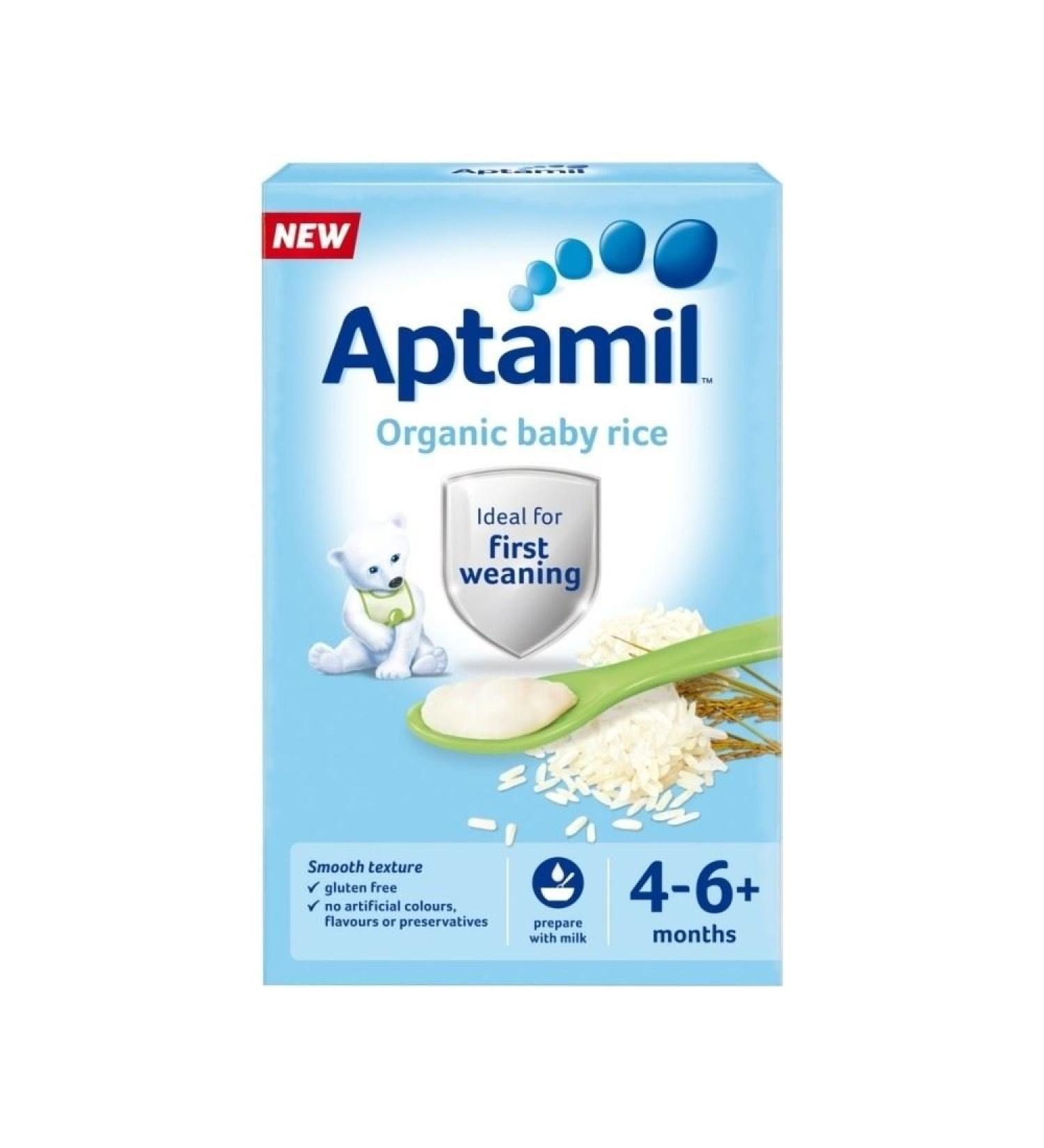 Aptamil Organic Baby Rice 4mth+ (100g)