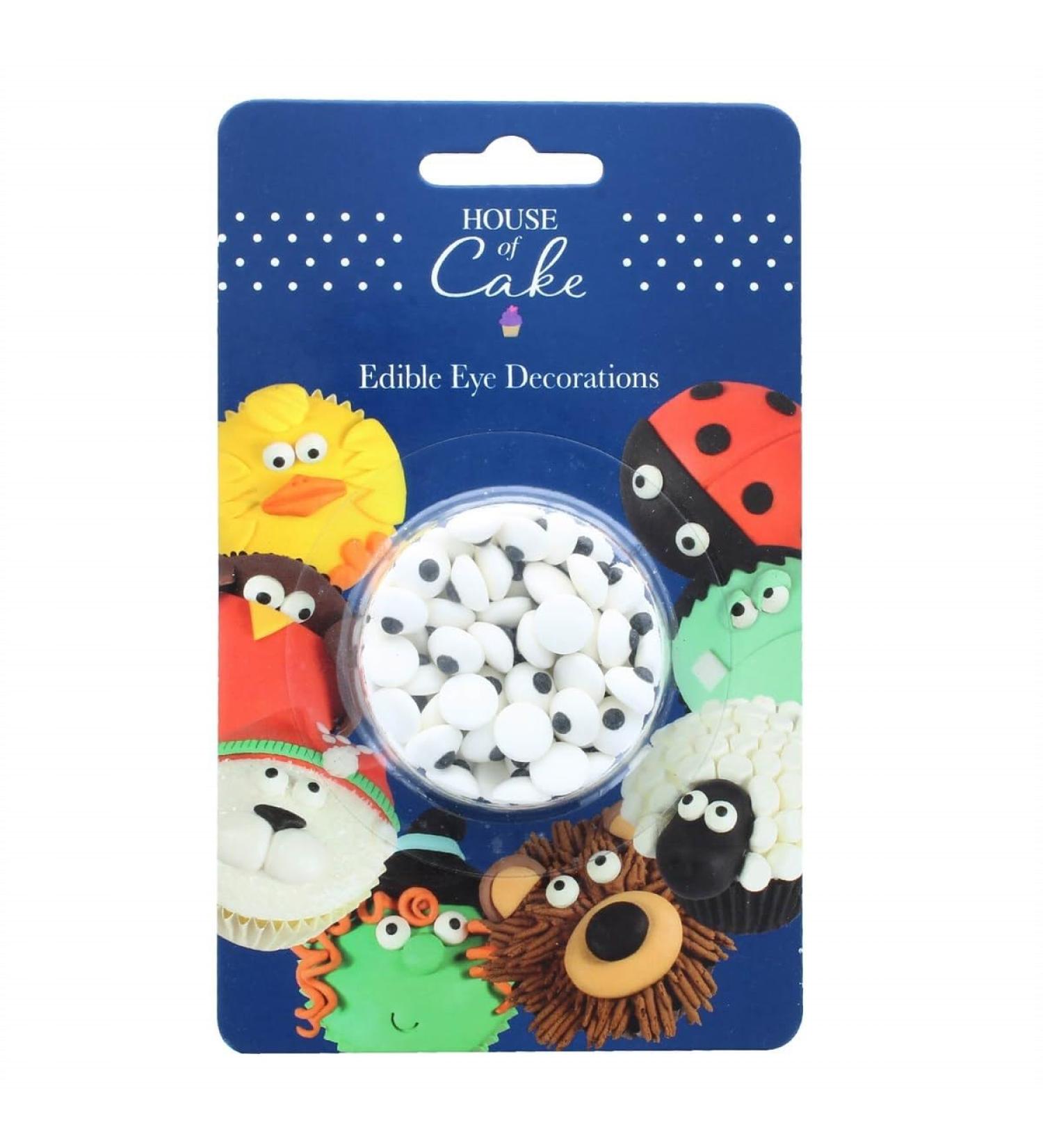 House Of Cake Edible Sugar Eyes Cake Decorations For Animals Monsters And Aliens On Cakes Cupcakes Muffins Cookies 25g - Buy Online on SooperMarket.com