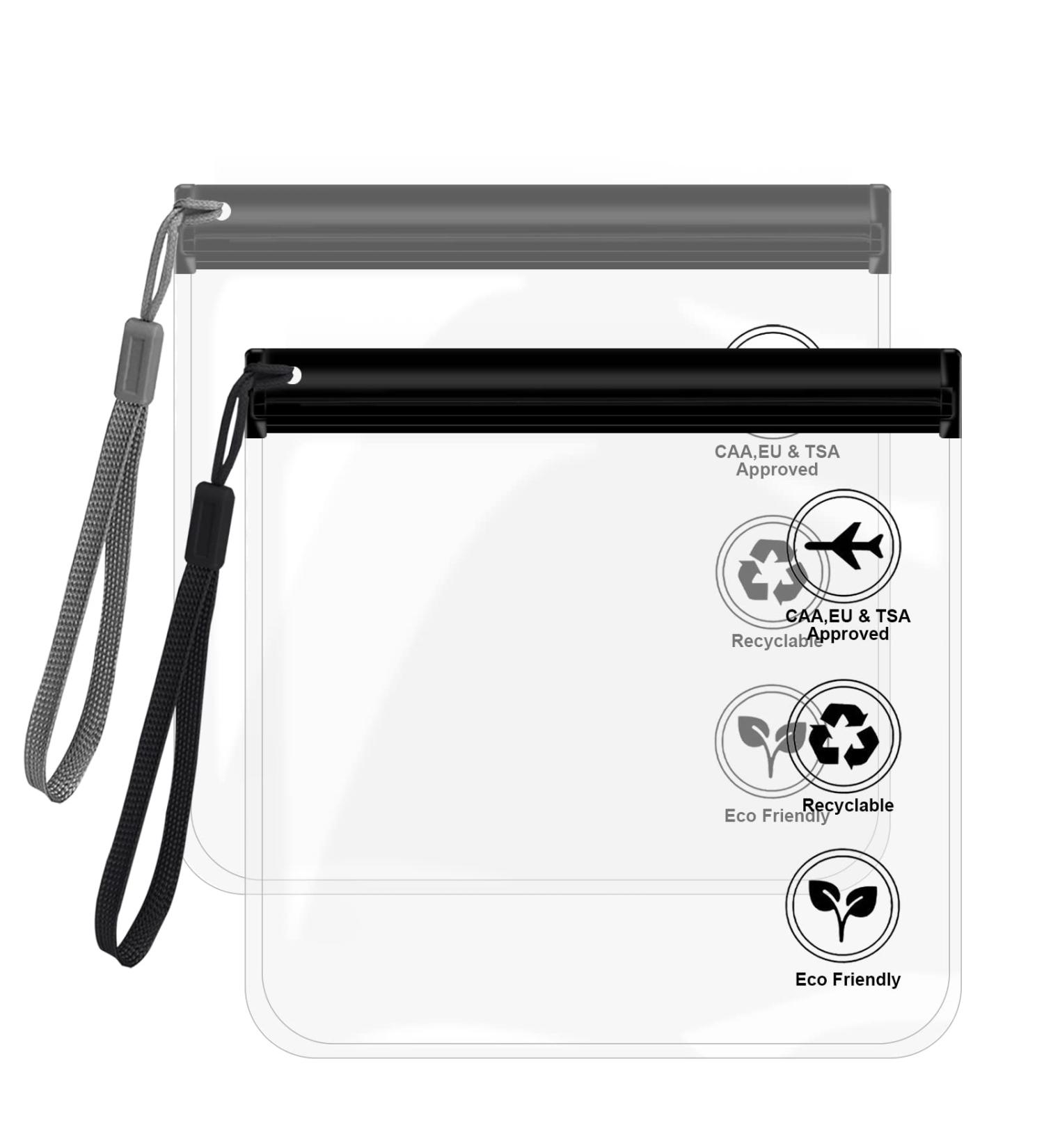 Clear Travel Toiletry Bags Airport Security Liquids Bags Travel Bags for Toiletries 20x20cm TSA Approved Travel Accessories Makeup Bags Holiday Essentials Luggage for Men Women - Buy Online on SooperMarket.com
