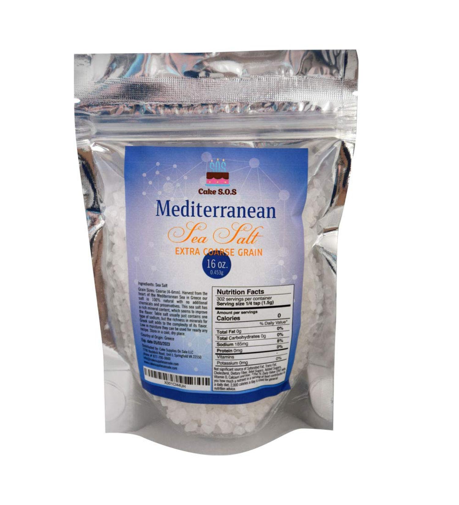 Mediterranean Sea Salt - Extra Coarse Grain 1 lb - Buy Online on SooperMarket.com