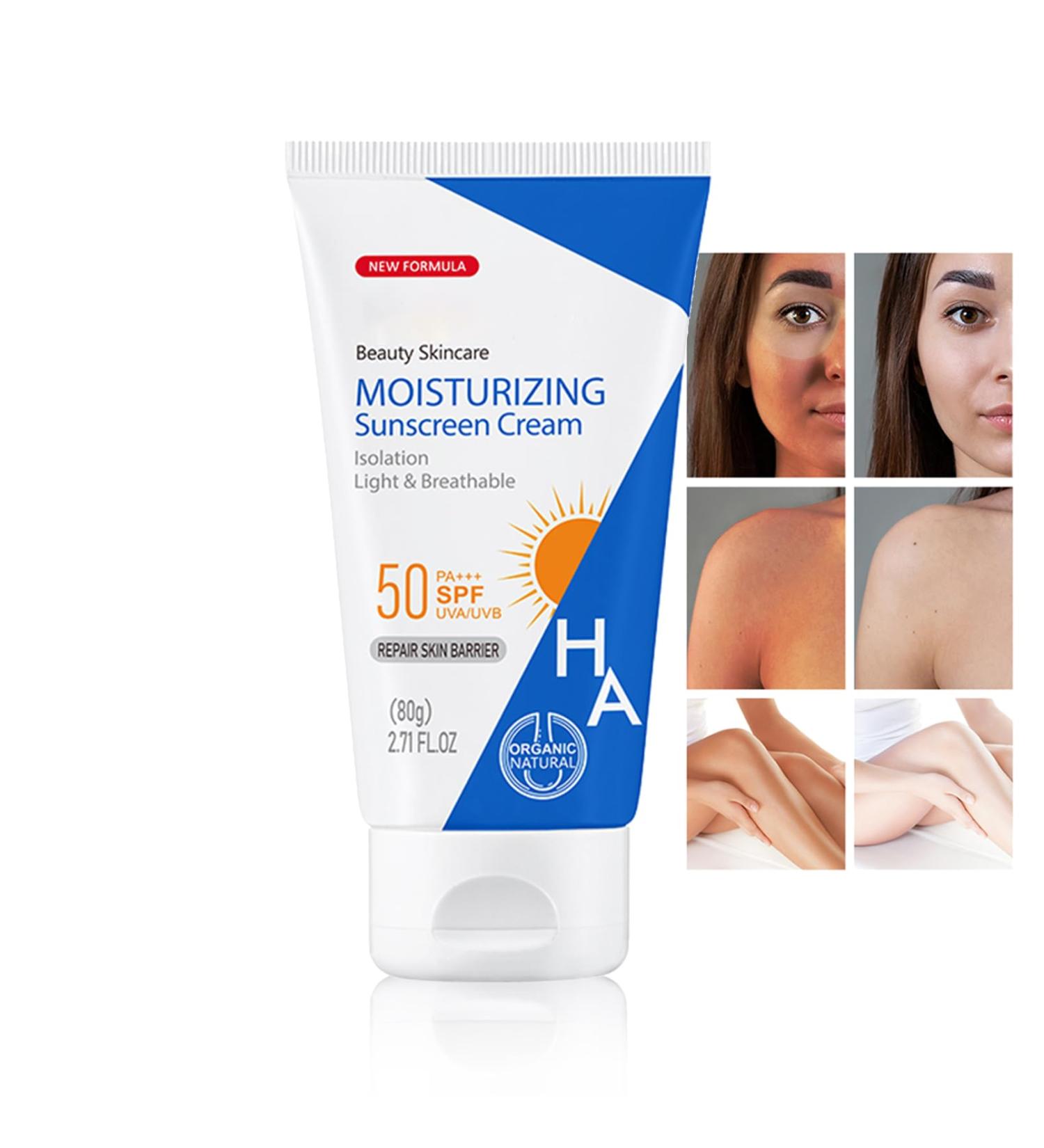 Hyaluronic Acid Body Sunscreen SPF 50 | Hydrating Water-Resistant Lotion for Face & Body | Moisturizing Sunscreen Moisturizer - Buy Online on SooperMarket.com