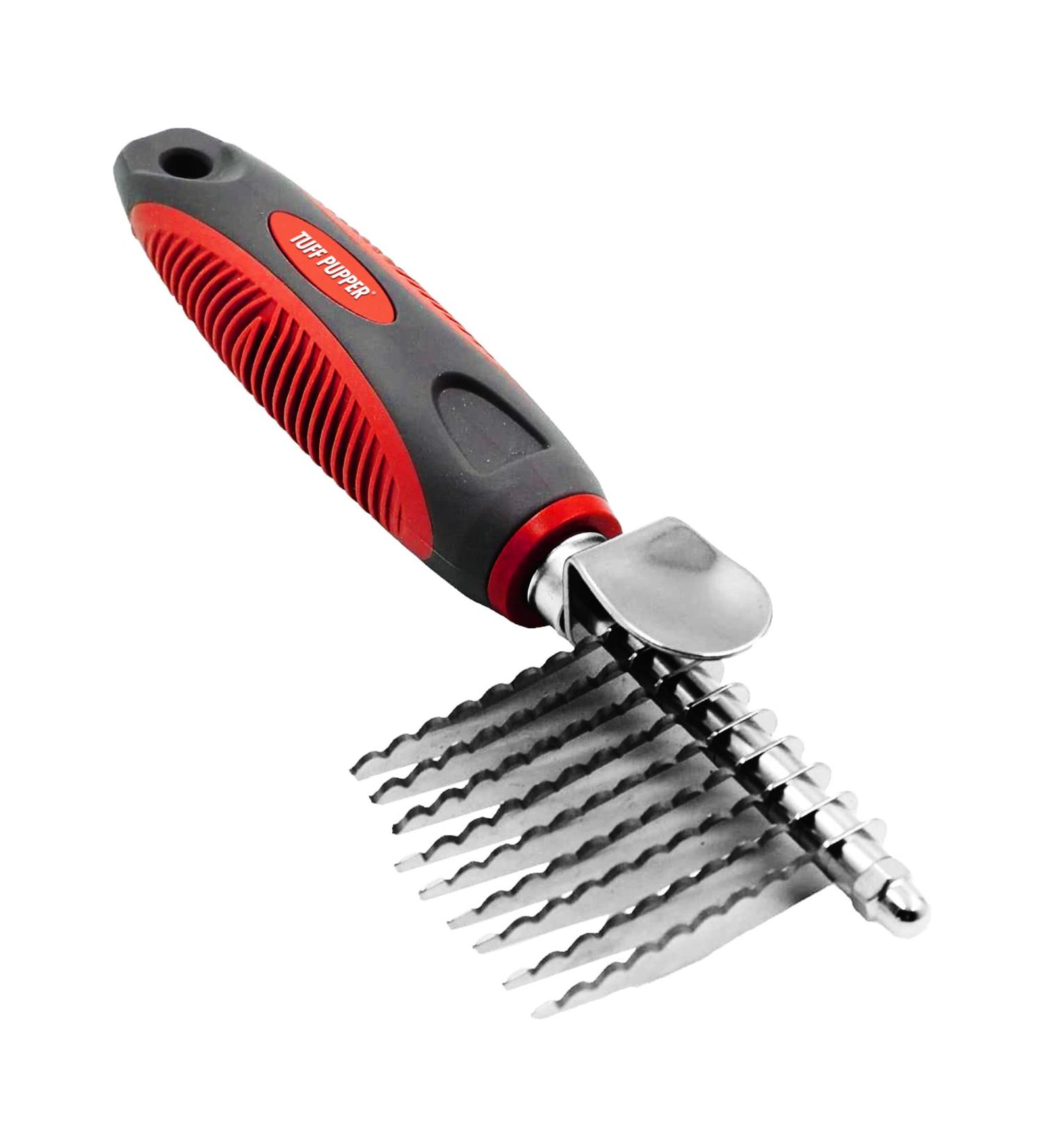 Tuff Pupper Detangling Comb | Dematting Tool for Dogs & Cats | Safely Remove Knots and Mats | Ergonomic Handle for Precision Control - Buy Online on SooperMarket.com