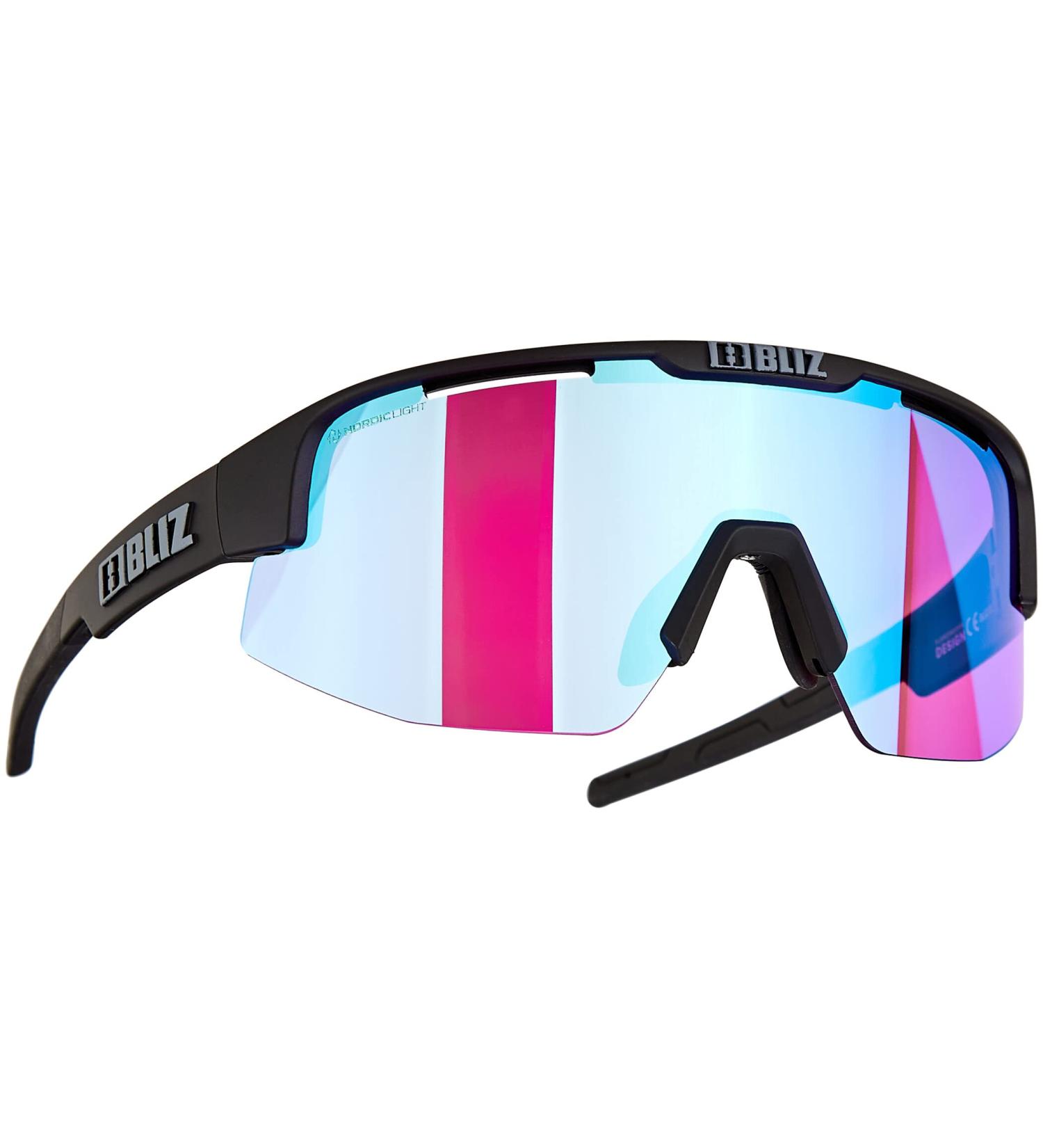 Bliz Matrix Small Nordic Light Sports Glasses - Matt Black/Violet Blue | Premium Performance & Style for Athletes - Buy Online on SooperMarket.com