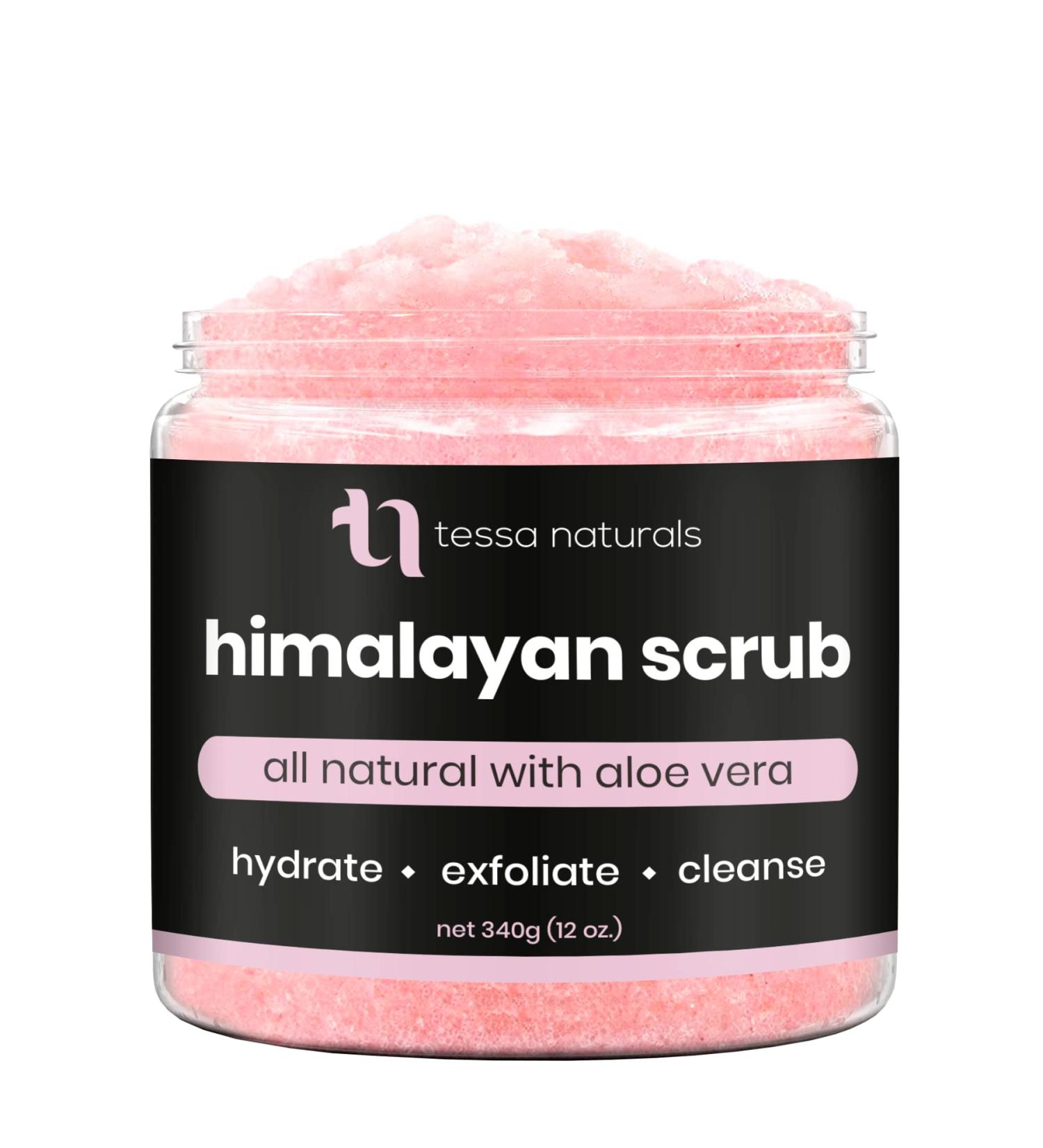 Himalayan Salt Scrub with Aloe Vera | Natural Exfoliator for Men & Women | Removes Blackheads, Acne & Dead Skin - Buy Online on SooperMarket.com