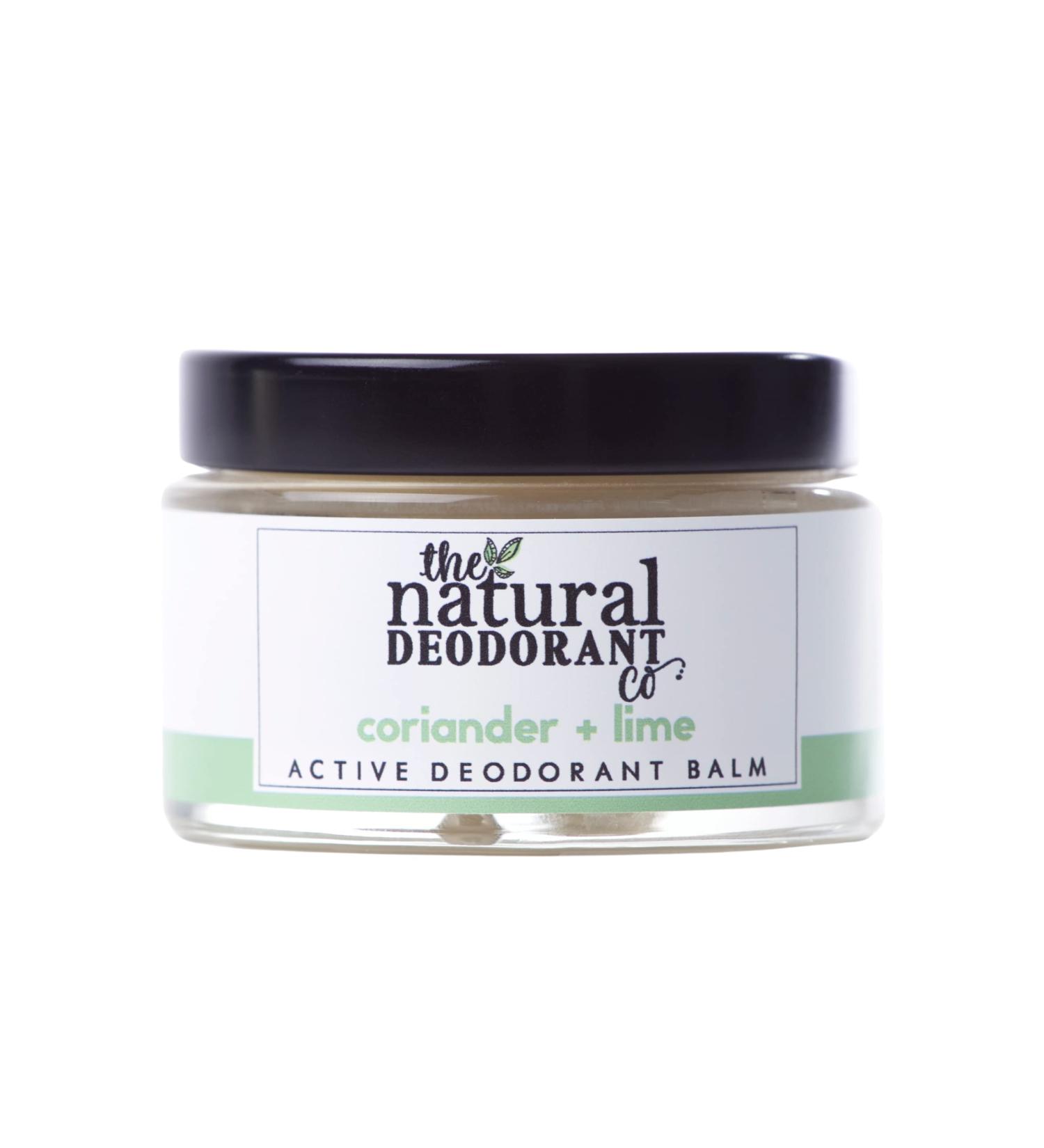 The Natural Deodorant Co Active Deodorant Balm Coriander & Lime 55g Aluminium Free Plastic Free Extra Strength - Buy Online on SooperMarket.com