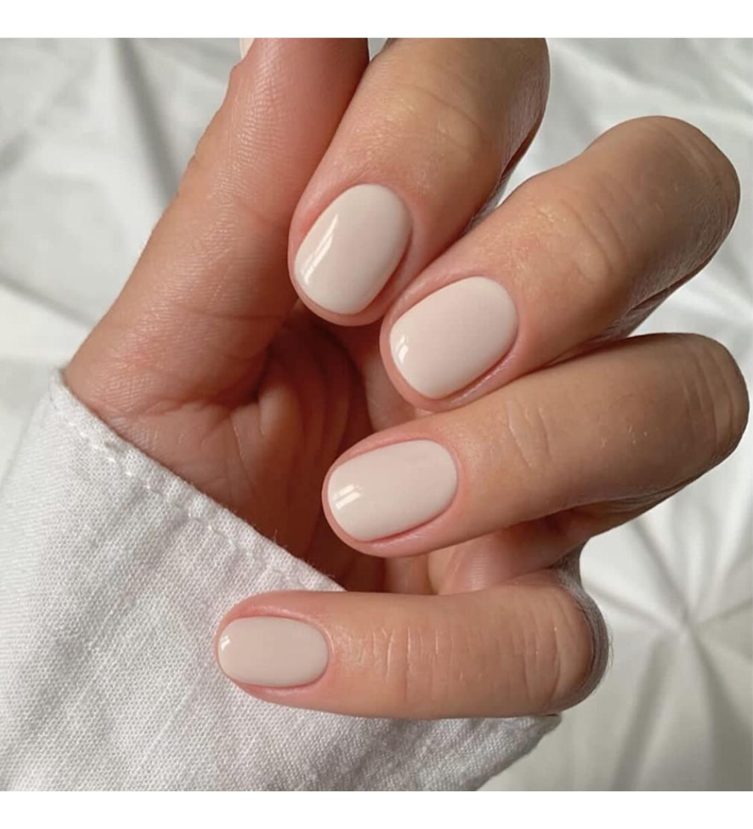 Sethexy Short Square White False Nails - Glossy Pure Color Collection | 24Pcs Full Cover Press on Acrylic Stick on Nails for Women and Girls - Buy Online on SooperMarket.com