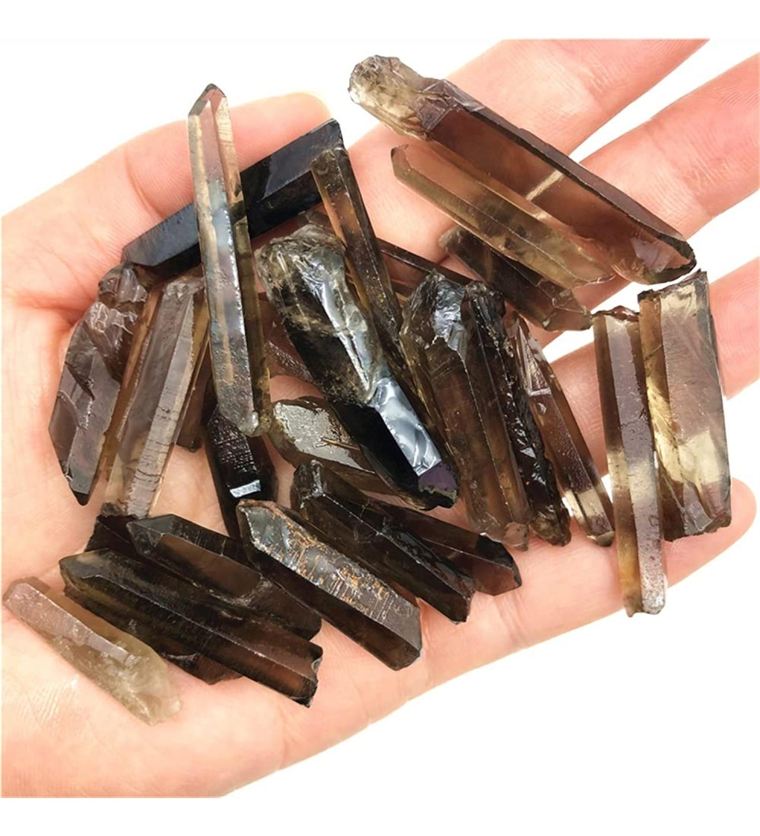 Natural Smoky Lemurian Quartz Crystal Stone Rough Specimen Natural Quartz Crystals Home Goods - Buy Online on SooperMarket.com