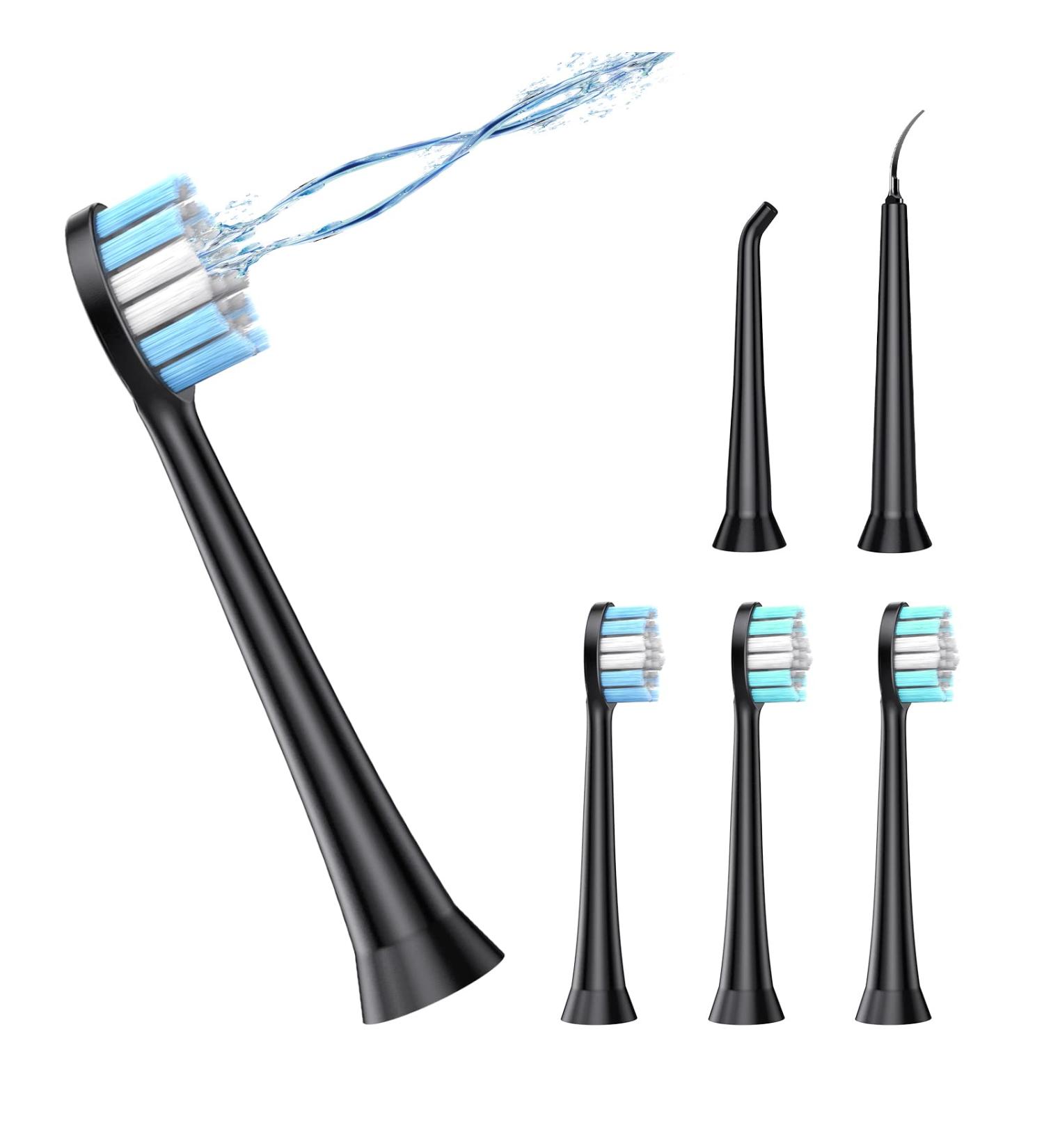 4 Brush Heads for Water Flosser and Electric Toothbrush - Replacement Heads - Buy Online on SooperMarket.com