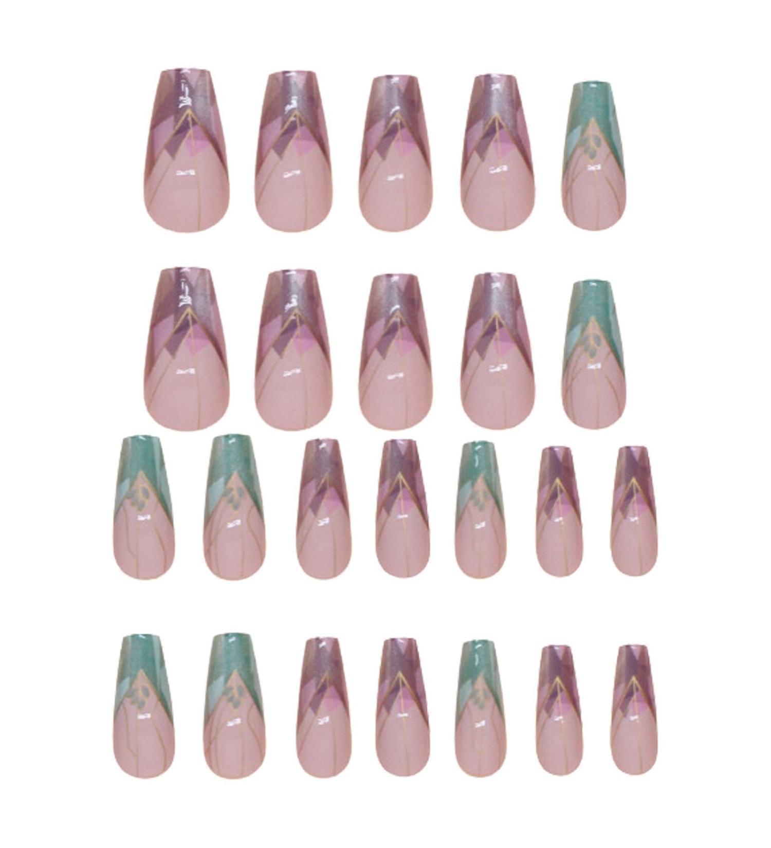 Press on Nails for Women | Colorful Press on False Nails User Friendly Fake Nails Set Cute Women False Nails for Holiday Dates Birthday Parties - Buy Online on SooperMarket.com