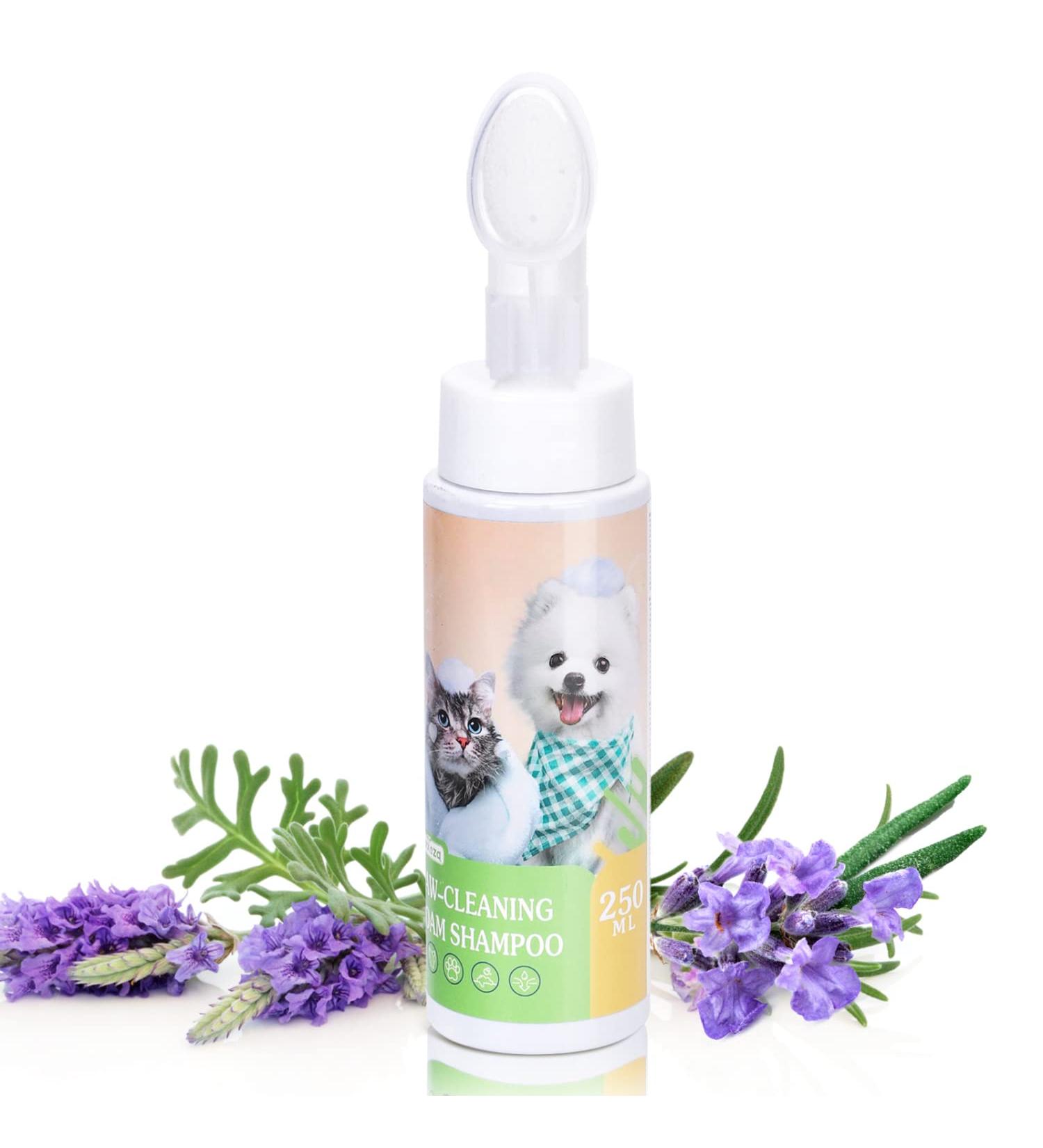 Nobleza Dry Foam Shampoo for Dogs Cats & Rabbits - Lavender 250ml | Ideal After Walks & Before Bed for Kittens & Puppies - Buy Online on SooperMarket.com