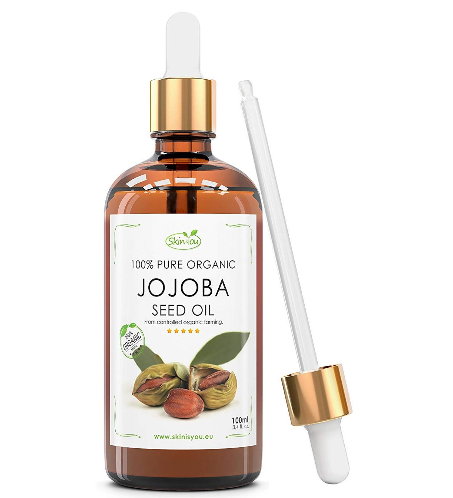 Jojoba oil 100% pure & of course cold pressed 100ml |resembles human sebum |the oil production of the skin equalizes |Look against hair loss |Cream for the whole bodyPerfect for dry hair 100 ml (1 Pack)