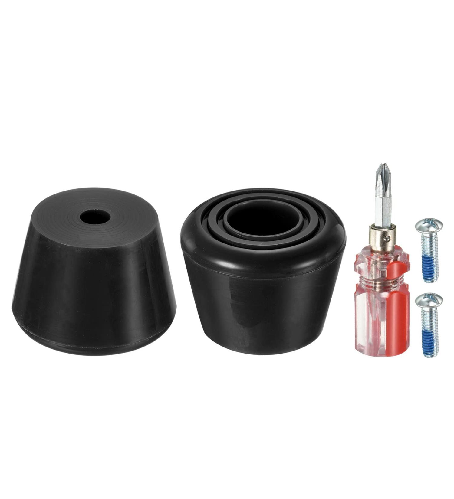 Patikil Roller Skate Toe Stops - Black Rubber Brake Stoppers with Screwdriver | Shop Now - Buy Online on SooperMarket.com
