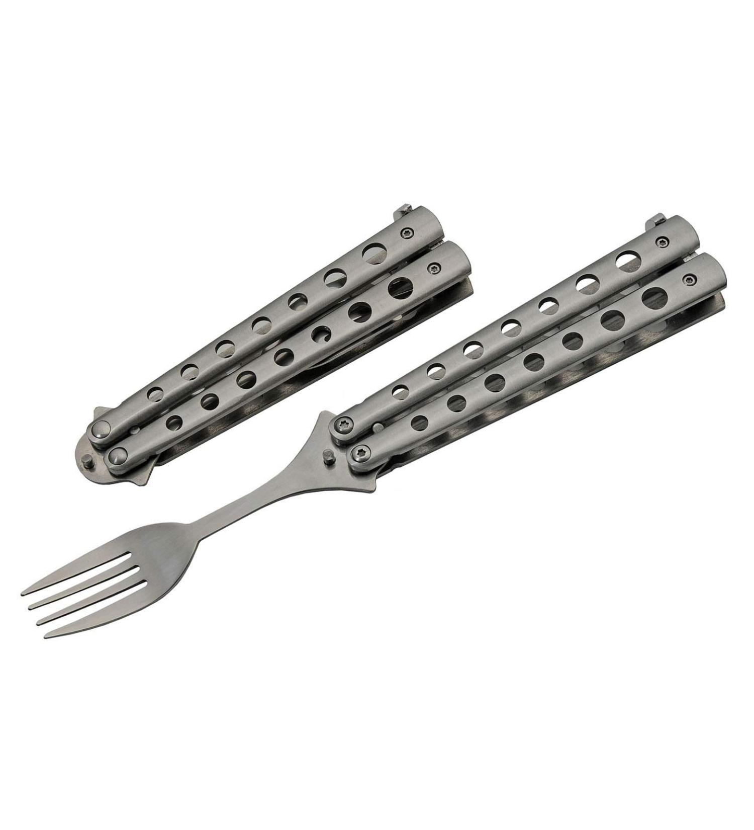 SZCO Supplies 9 Silver Butterfly Travel/Camping Fork (211520-SL) - Buy Online on SooperMarket.com