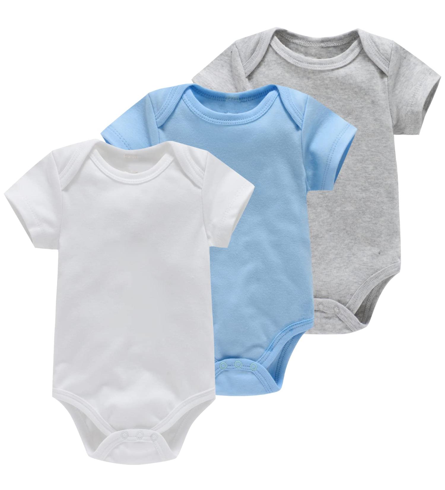 Bestele Baby Bodysuits Short Sleeve Cotton Onesies Rompers for Newborn Boys and Girls | 3-6 Months - Buy Online on SooperMarket.com
