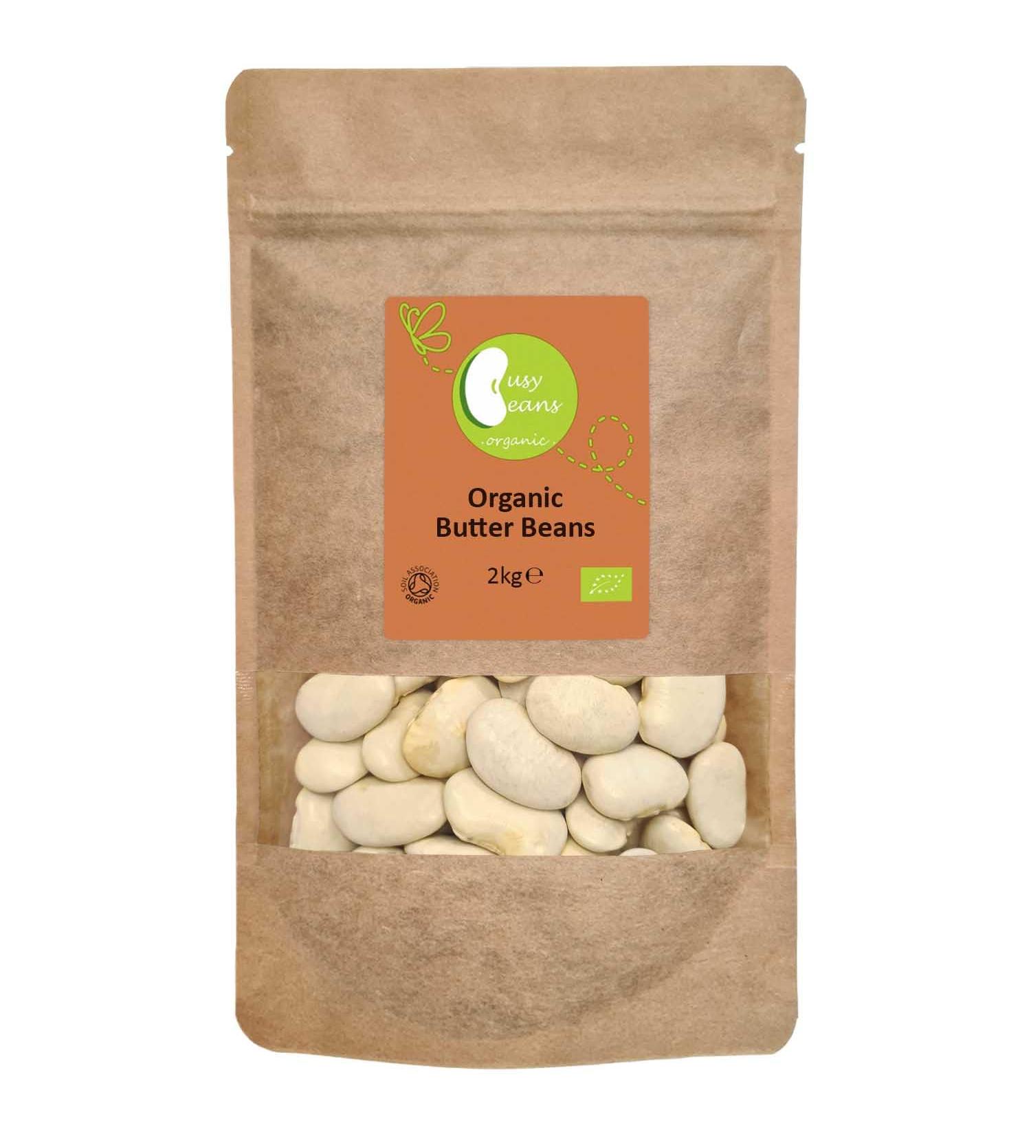Organic Butter Beans | Certified Organic | by Busy Beans Organic (2kg) - Buy Online on SooperMarket.com