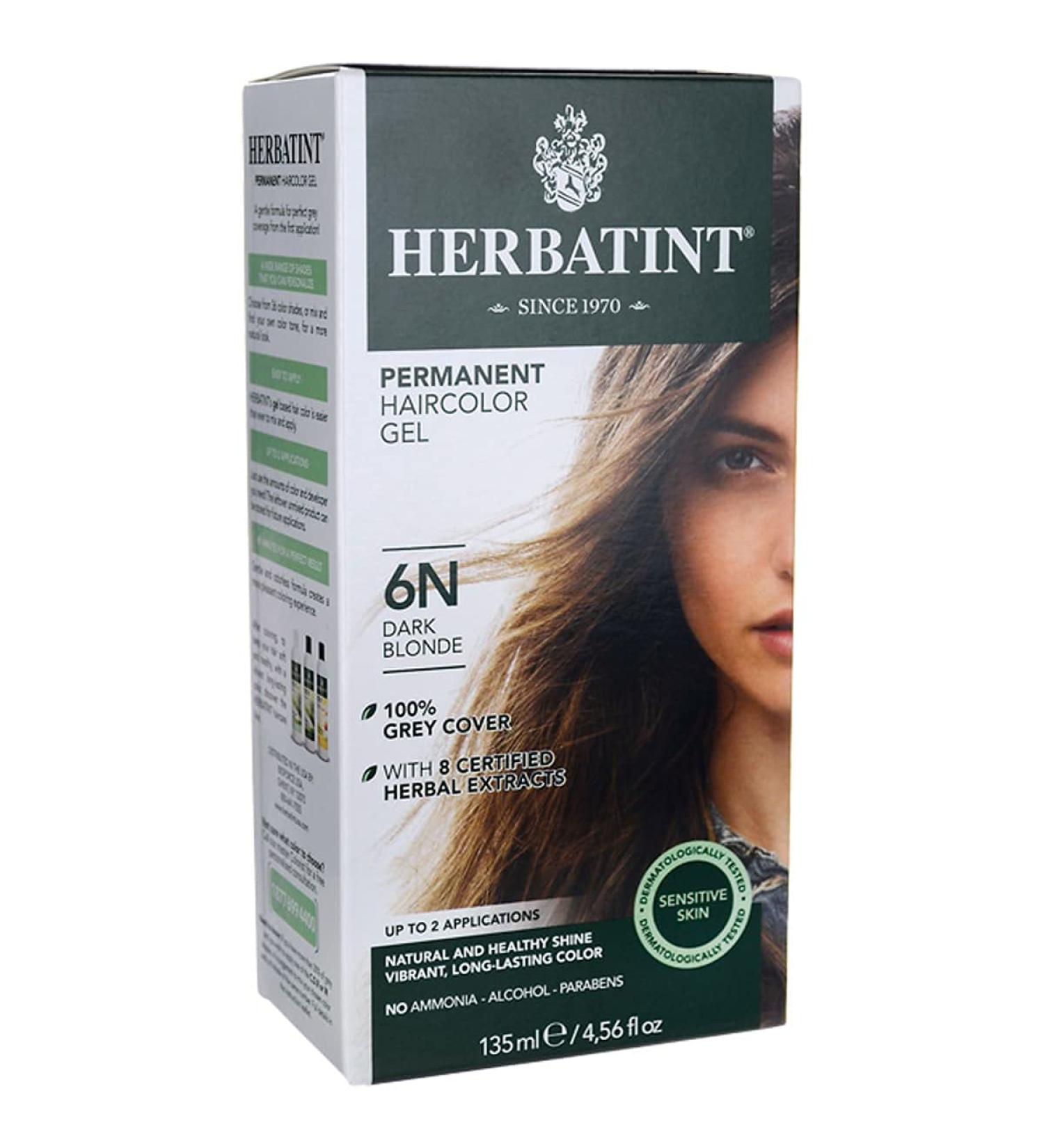 Herbatint Permanent Haircolor Gel 6N Dark Blonde 4.56 fl oz (135 ml)
