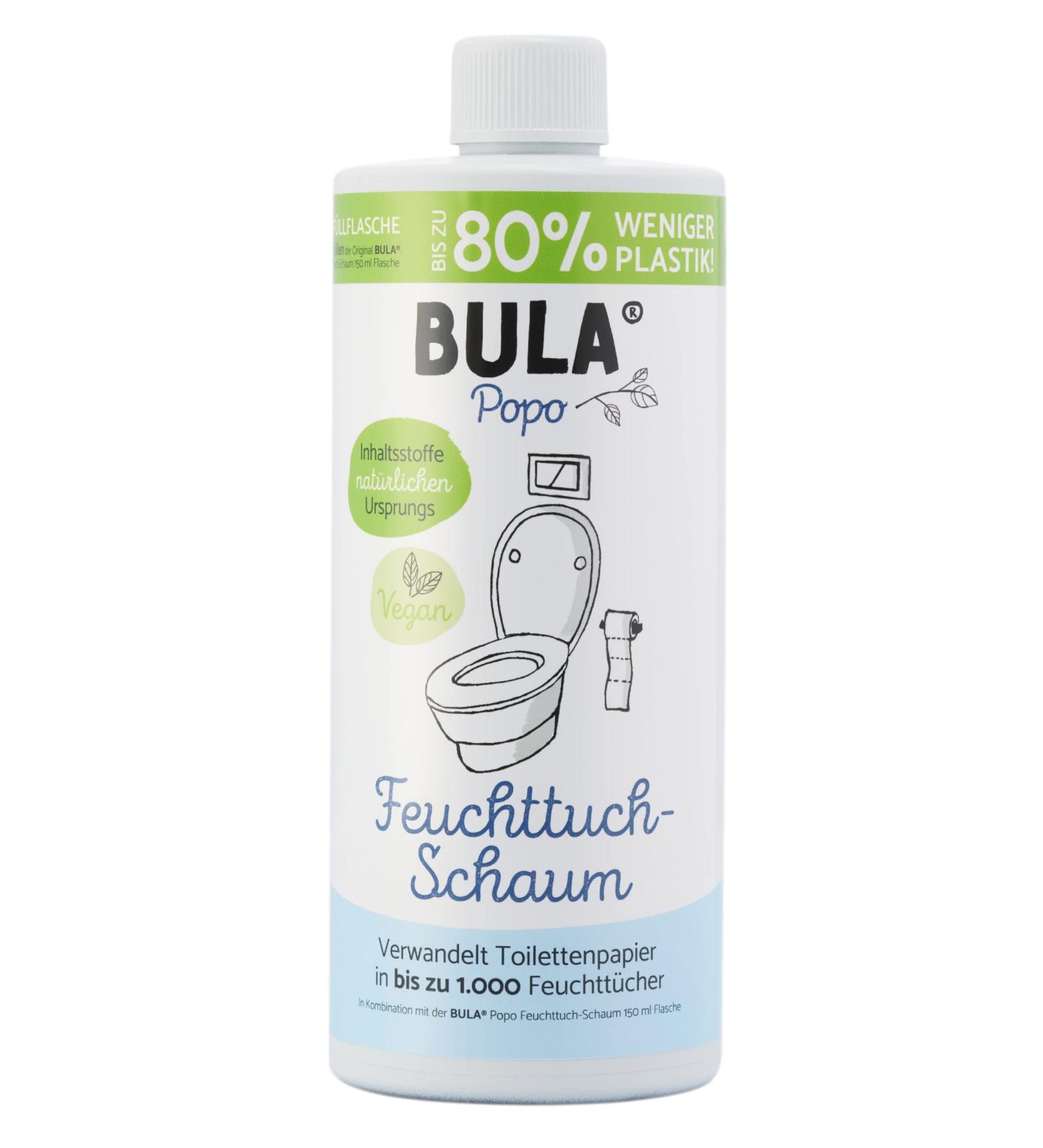 Bula Popo Refill Bottle 750 ml - Eco-Friendly Alternative to 1000 Wet Wipes | Natural Ingredients for Sustainable Care - Buy Online on SooperMarket.com