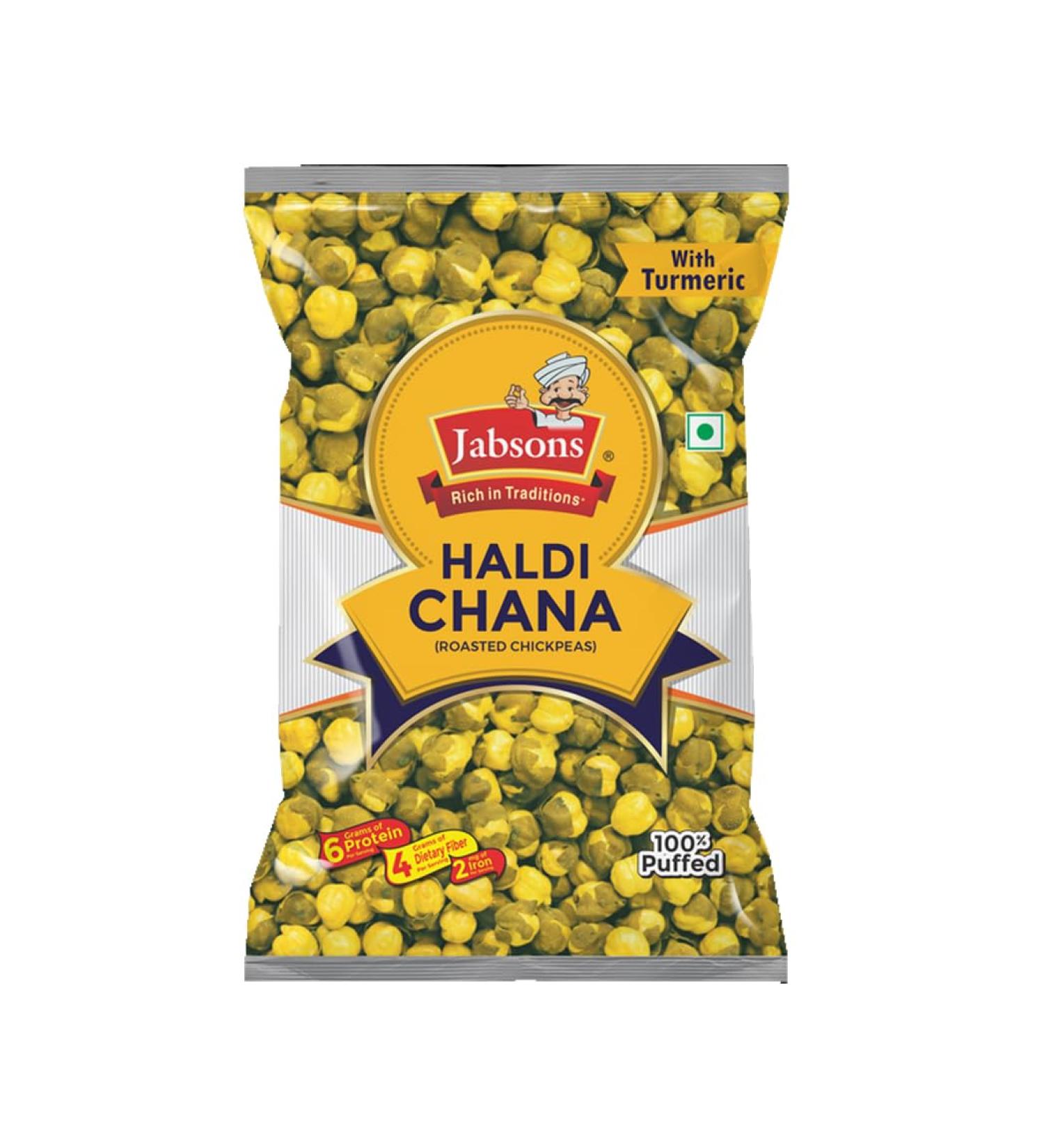 Haldi Channa Roasted Chickpeas With Turmaric No Preservatives Vegan Ready To Eat All Natural Snack 200g - Buy Online on SooperMarket.com
