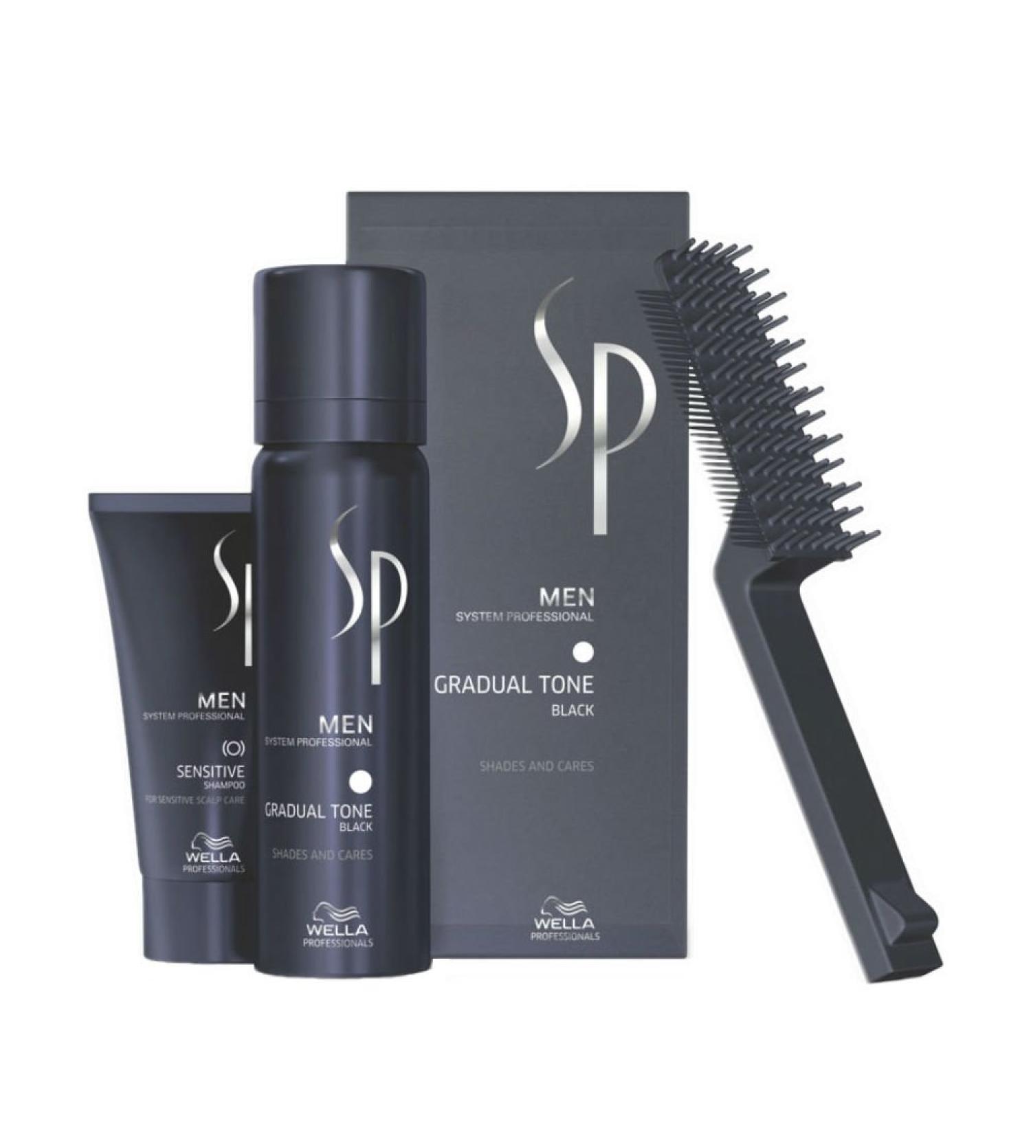 Wella Professionals SP Just Men Gradual Tone Pigment Mousse Black 60 + 30 ml