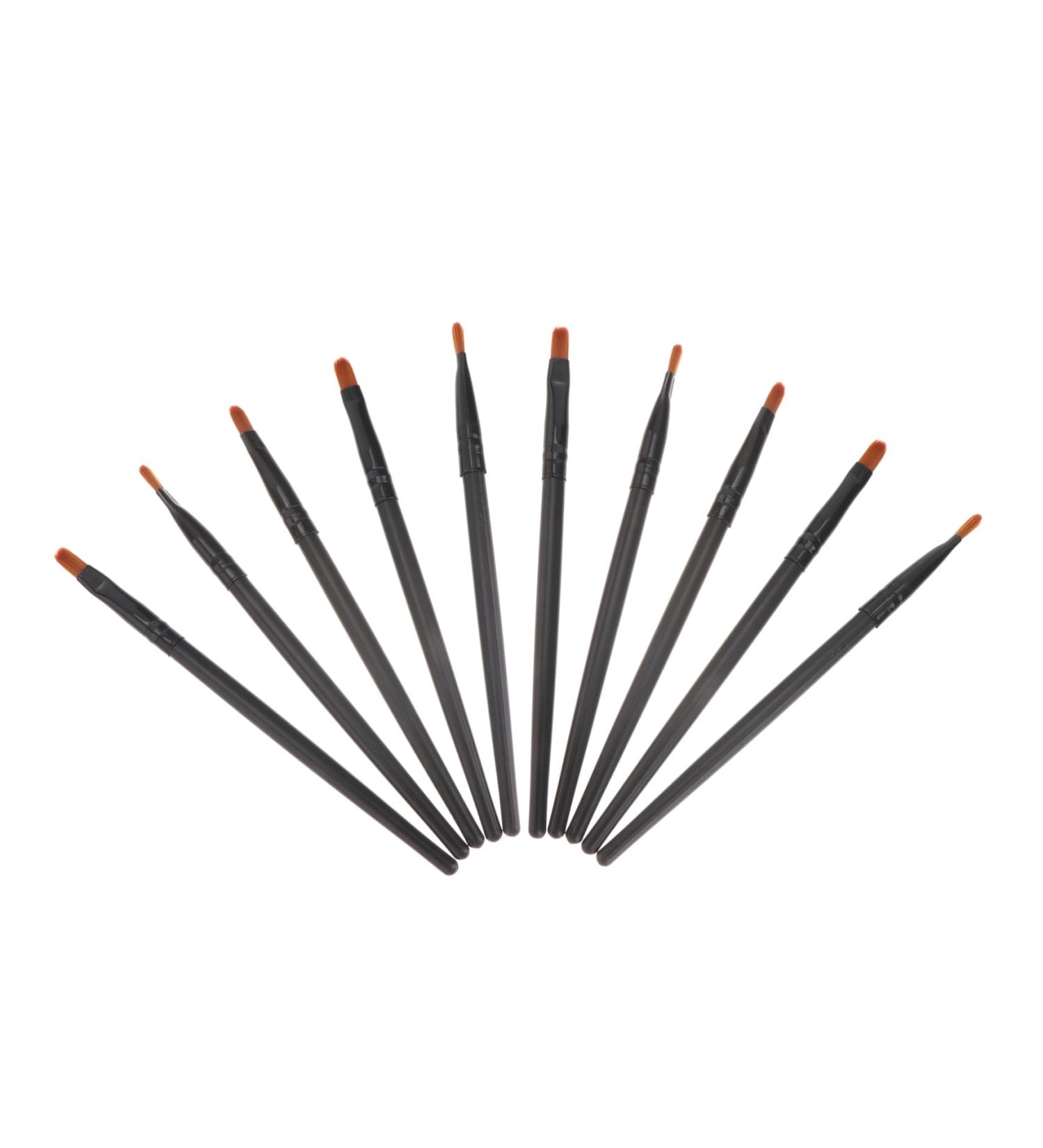 PLAFOPE 10pcs Nose Shadow Brush Cosmetics Brush Cosmetics Eye Brush Makeup Eyeshadow Black Artificial Fiber - Buy Online on SooperMarket.com