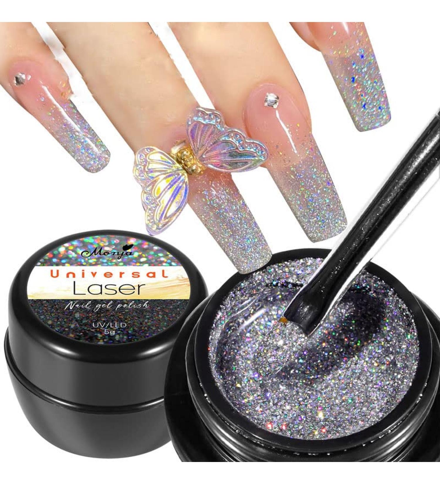 zalati Gel Nail Polish Glitter Gel UV Gel for DIY Nail Art Beauty Wire Drawing - Multicolor 5g Tiny Box Multi-colored - Buy Online on SooperMarket.com