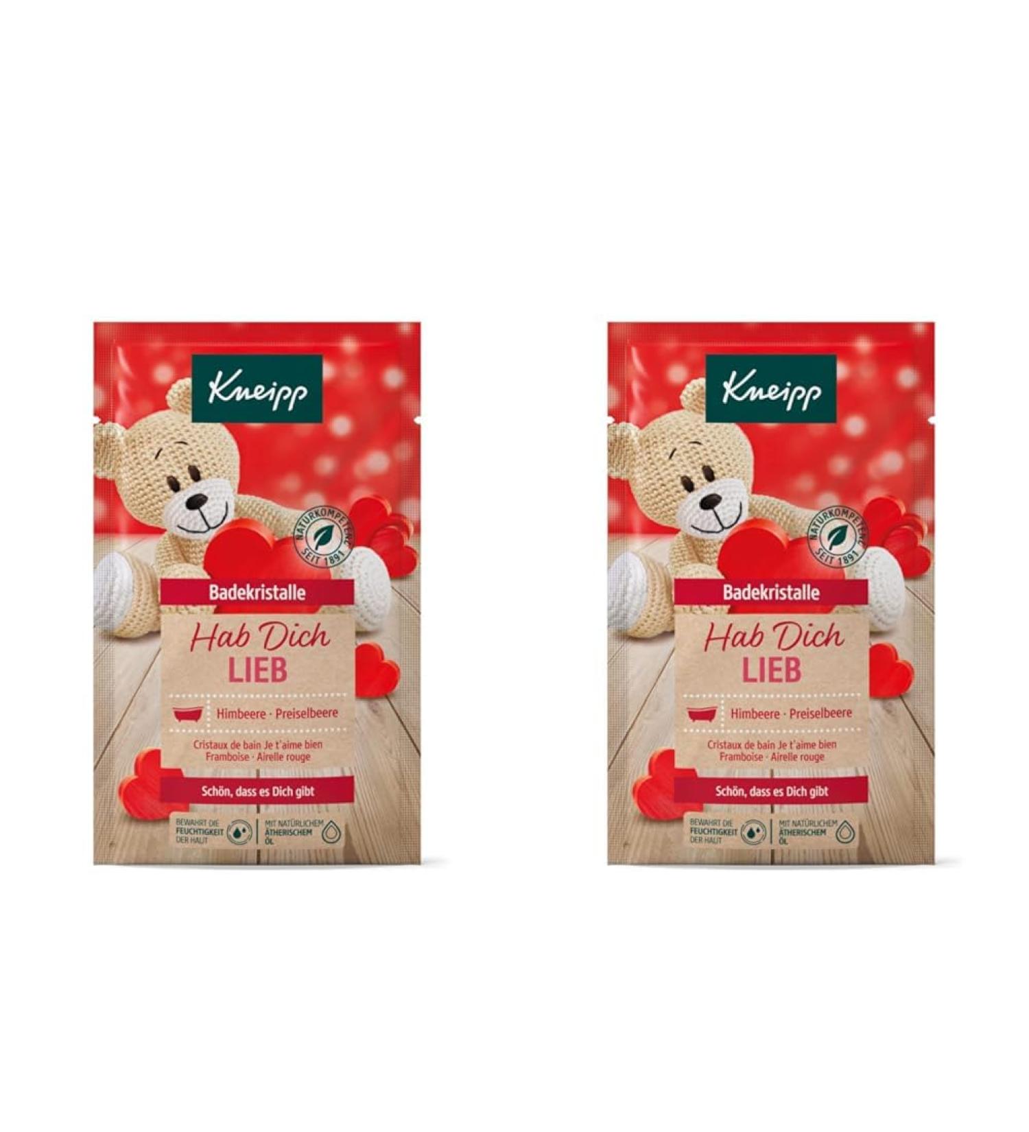 Kneipp Love You Raspberry & Cranberry Bath Crystals - Fruity Relaxation 60g (Pack of 2) | International Shipping Available - Buy Online on SooperMarket.com