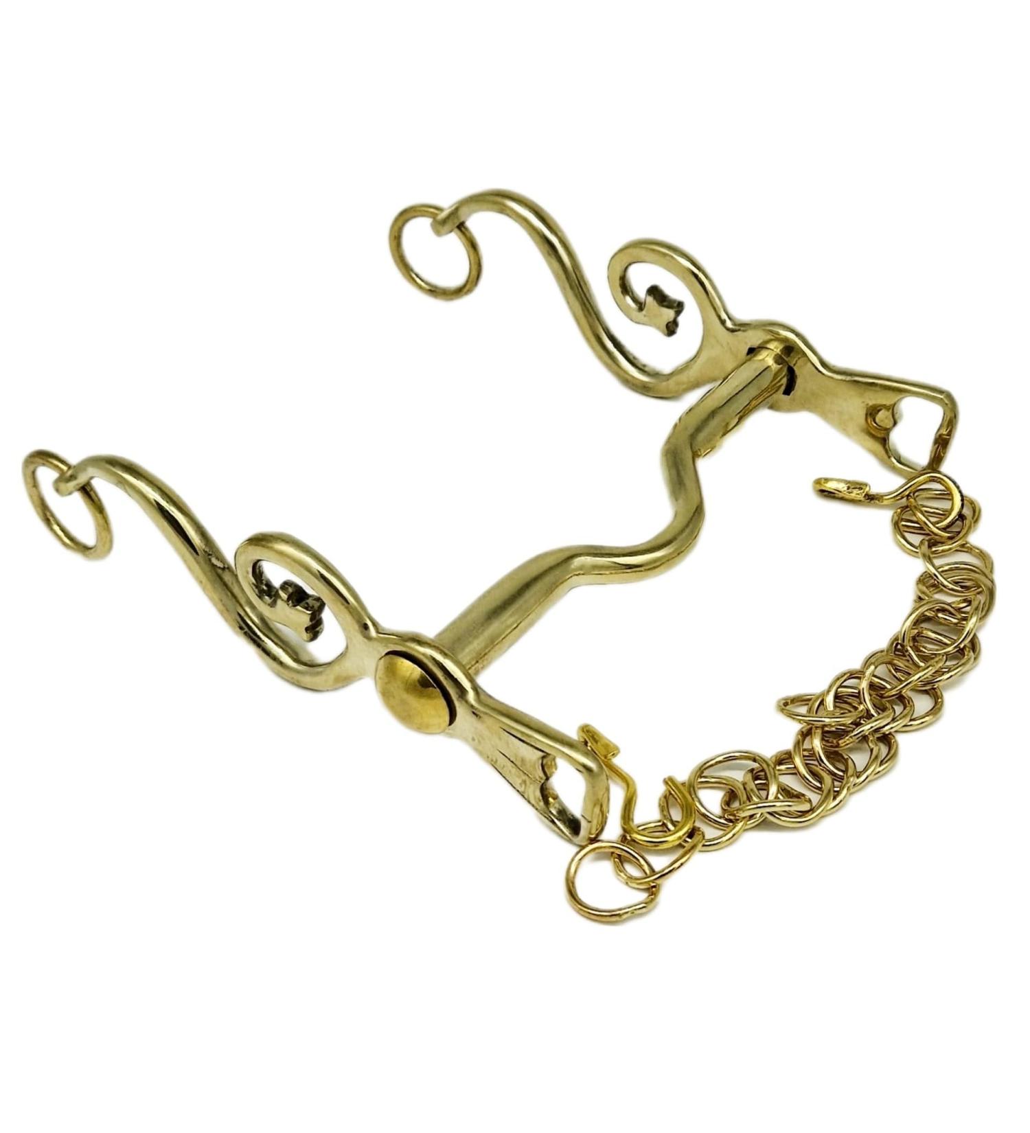 Kandare Spanish Baroque Portuguese Show Bridle - 12.5 to 16.5 Gold & Silver Includes Chin Chain - Buy Online on SooperMarket.com