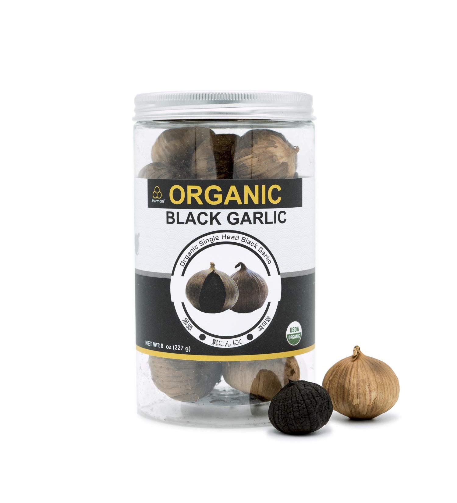 USDA Organic 227g Black Pearl Garlic Jar - 8oz | 100% Whole Black Garlic - Buy Online on SooperMarket.com