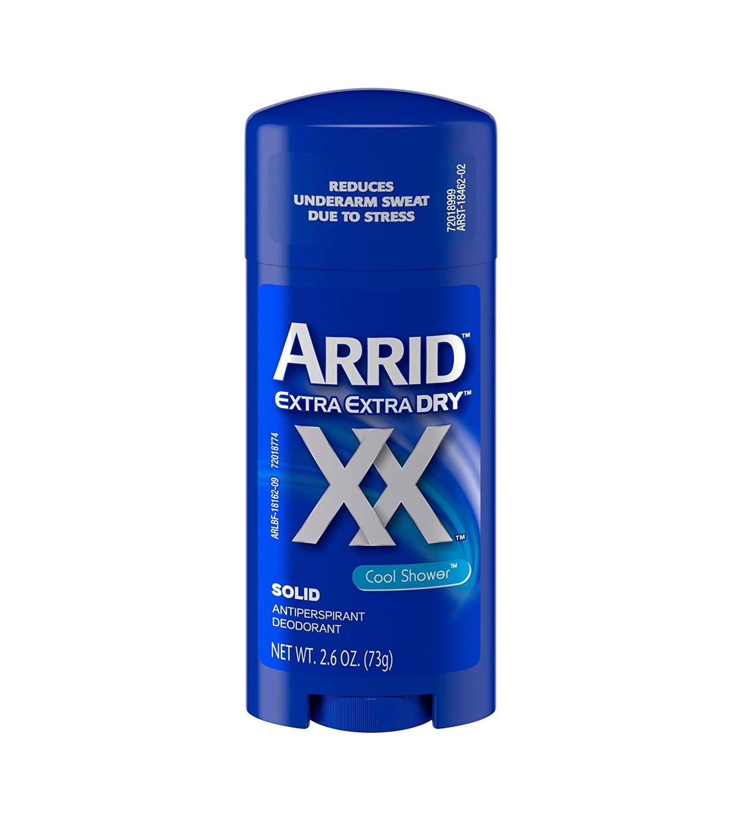 Arrid Deodorant 2.6oz Solid Xx Cool Shower (76ml) - 3 Pack - Buy Online on SooperMarket.com