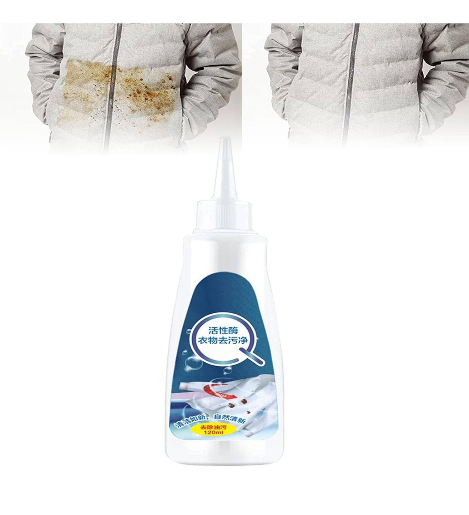 Xebular 1/2PCS Active Enzyme Clothing Stain Remover Oil Stain Remover Clothes Stain Remover For White Clothes Stain Remover For Clothes Liquid Detergent For Most Types Of Clothes (A) - Buy Online on SooperMarket.com
