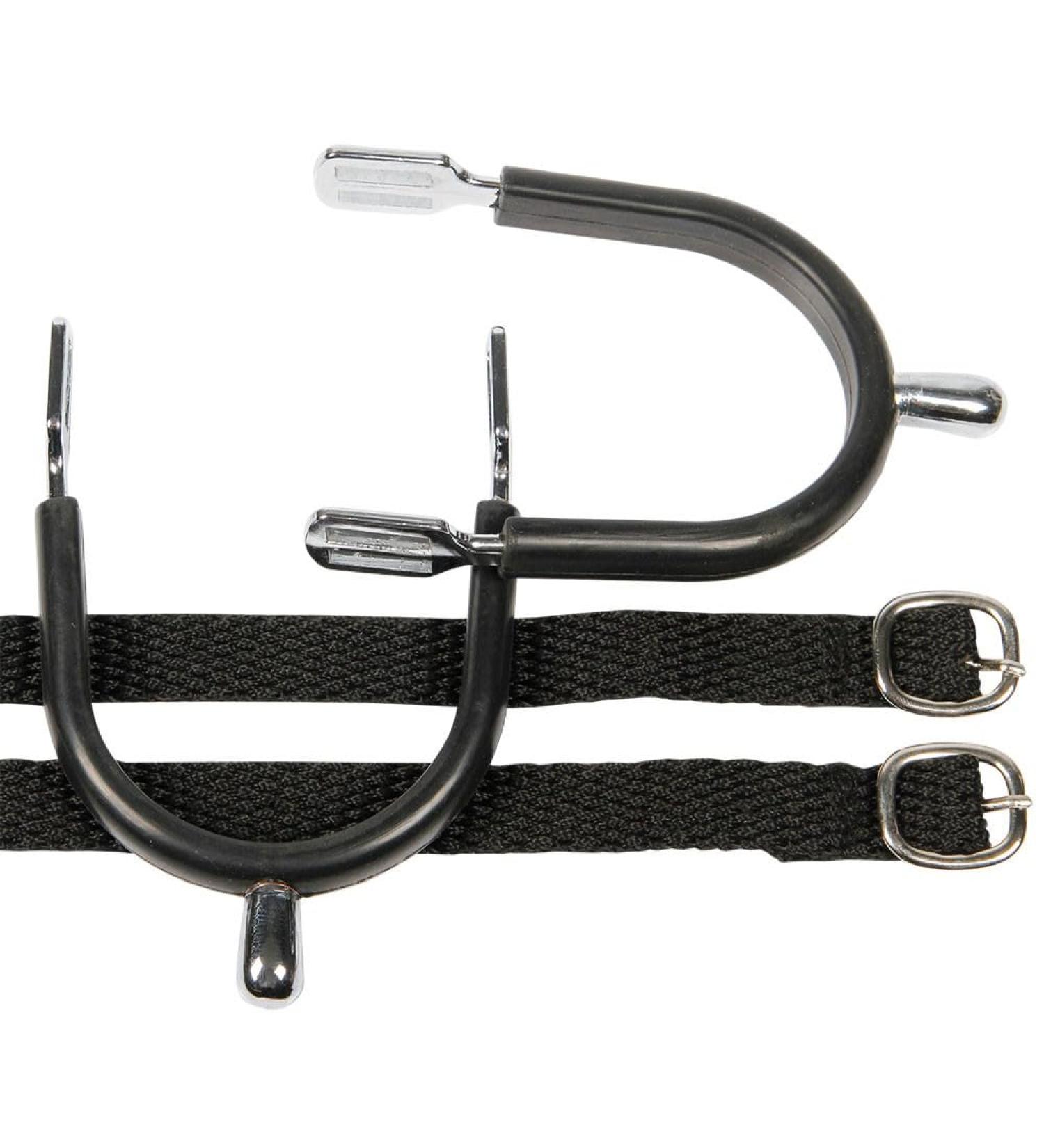 Ball spurs chrome-plated / rubber with strap D 30
