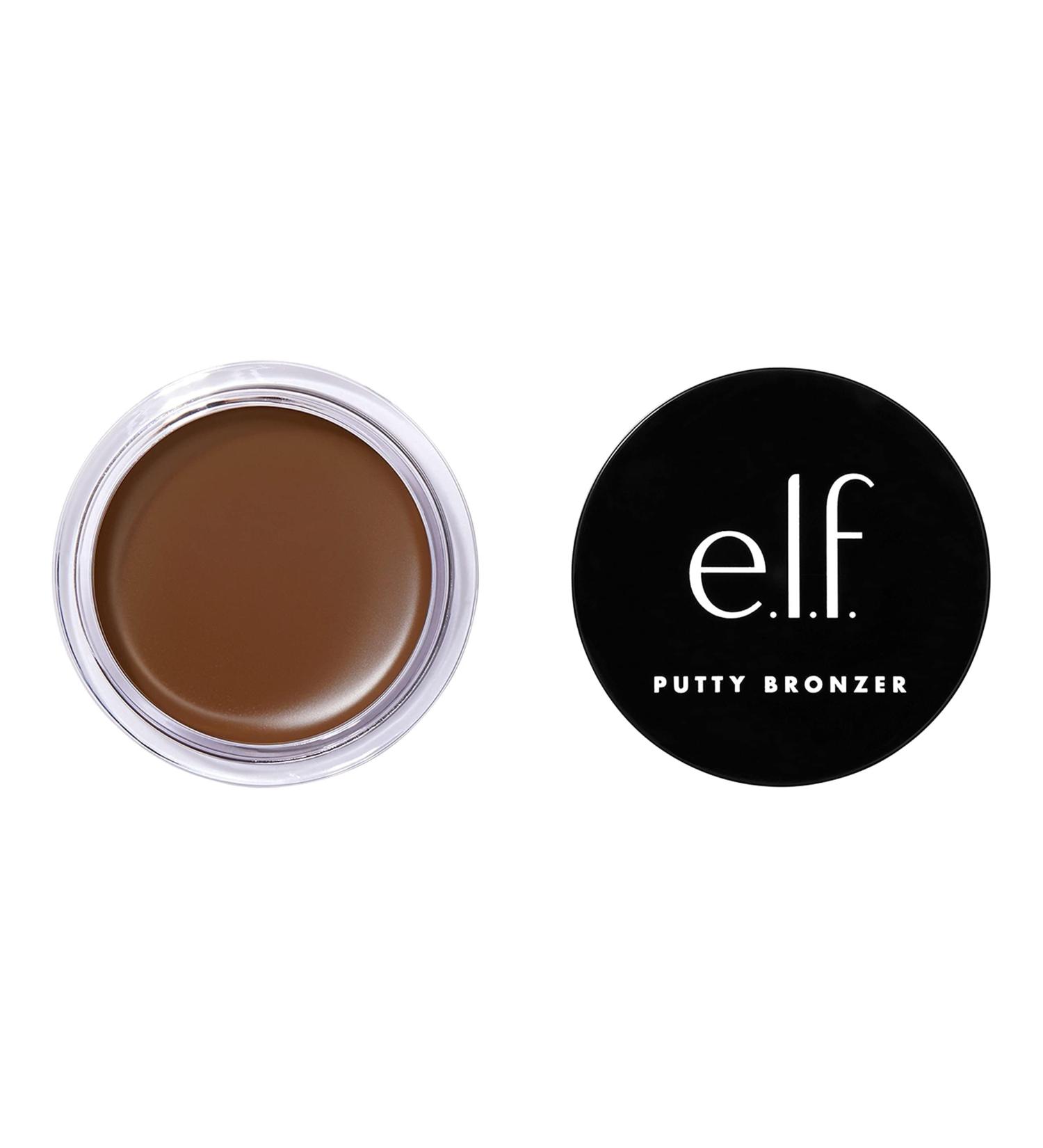 e.l.f. Putty Bronzer, Creamy & Highly Pigmented Formula, Creates a Long-Lasting Bronzed Glow, Infused with Argan Oil & Vitamin E, Sun Kissed, 0.35 Oz