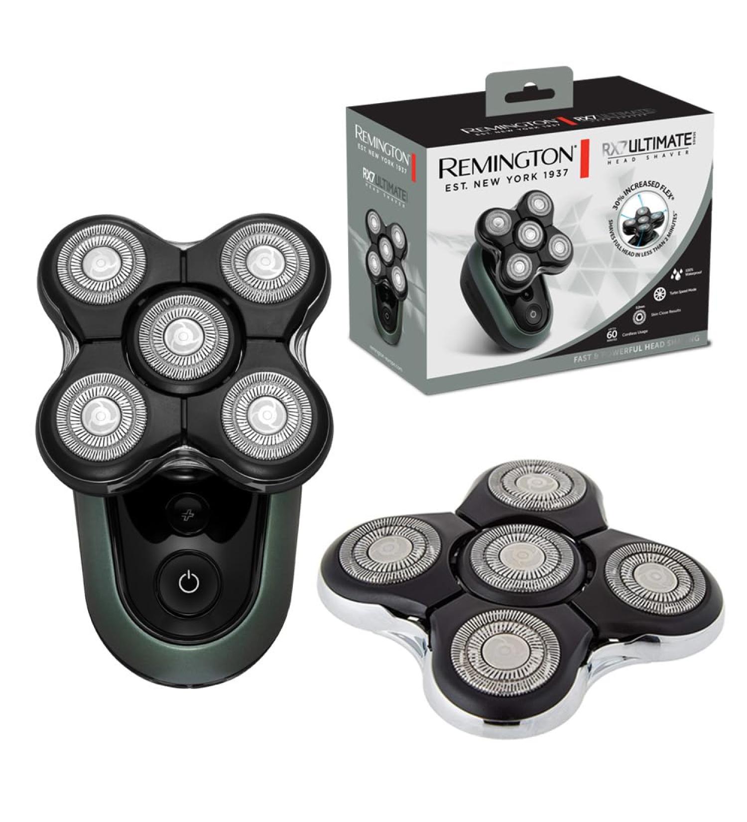 Remington balder men electrical turbo boost function head razing XR1600 + Remington Schaker head SPR-RX5 for bald razing XR1500 XR1501 and XR1600 Bundle with (bald razor + shaving head)