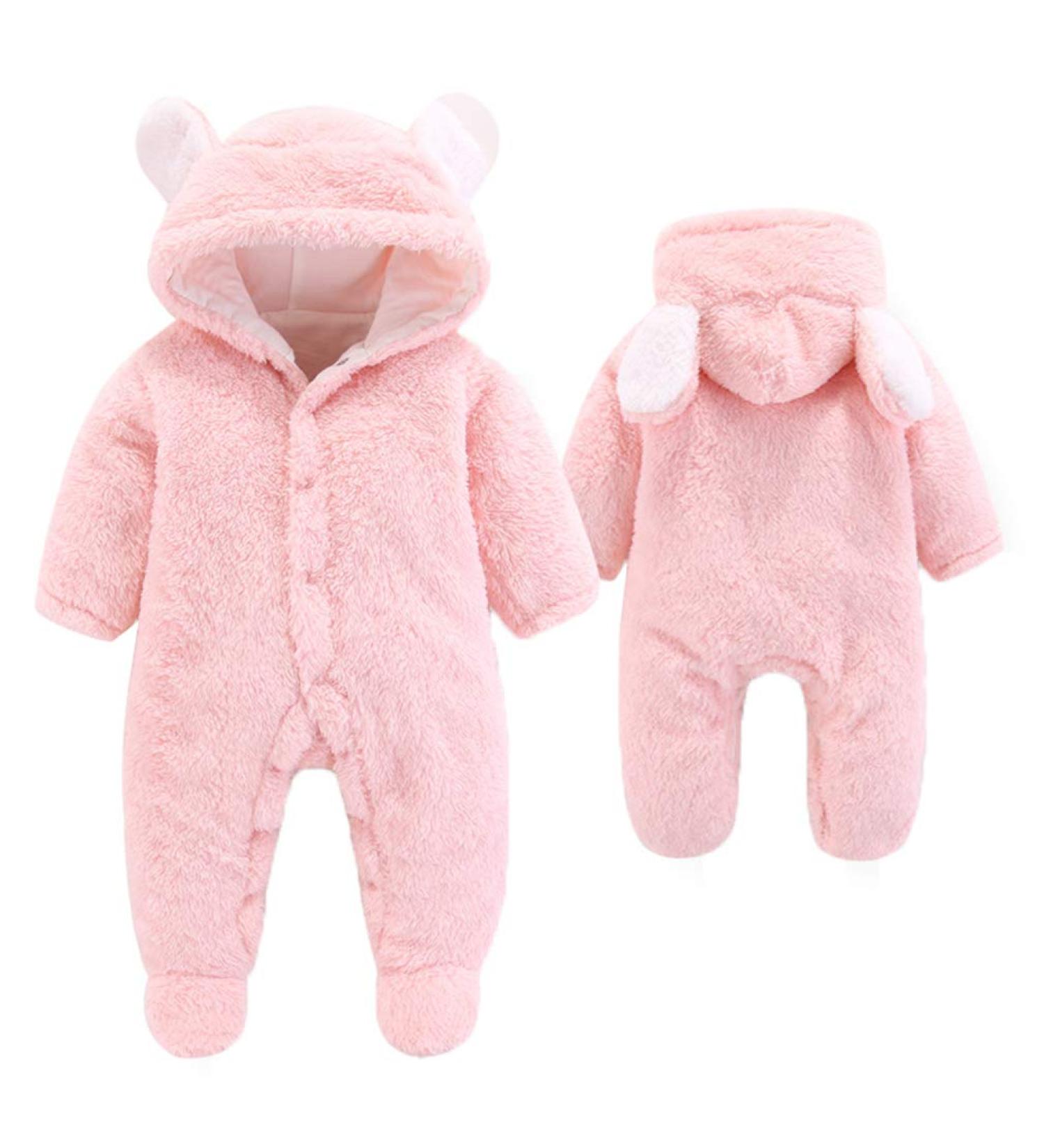 Ceguimos Newborn Baby Hooded Snowsuit - Pink, 9-12 Months - Buy Online on SooperMarket.com