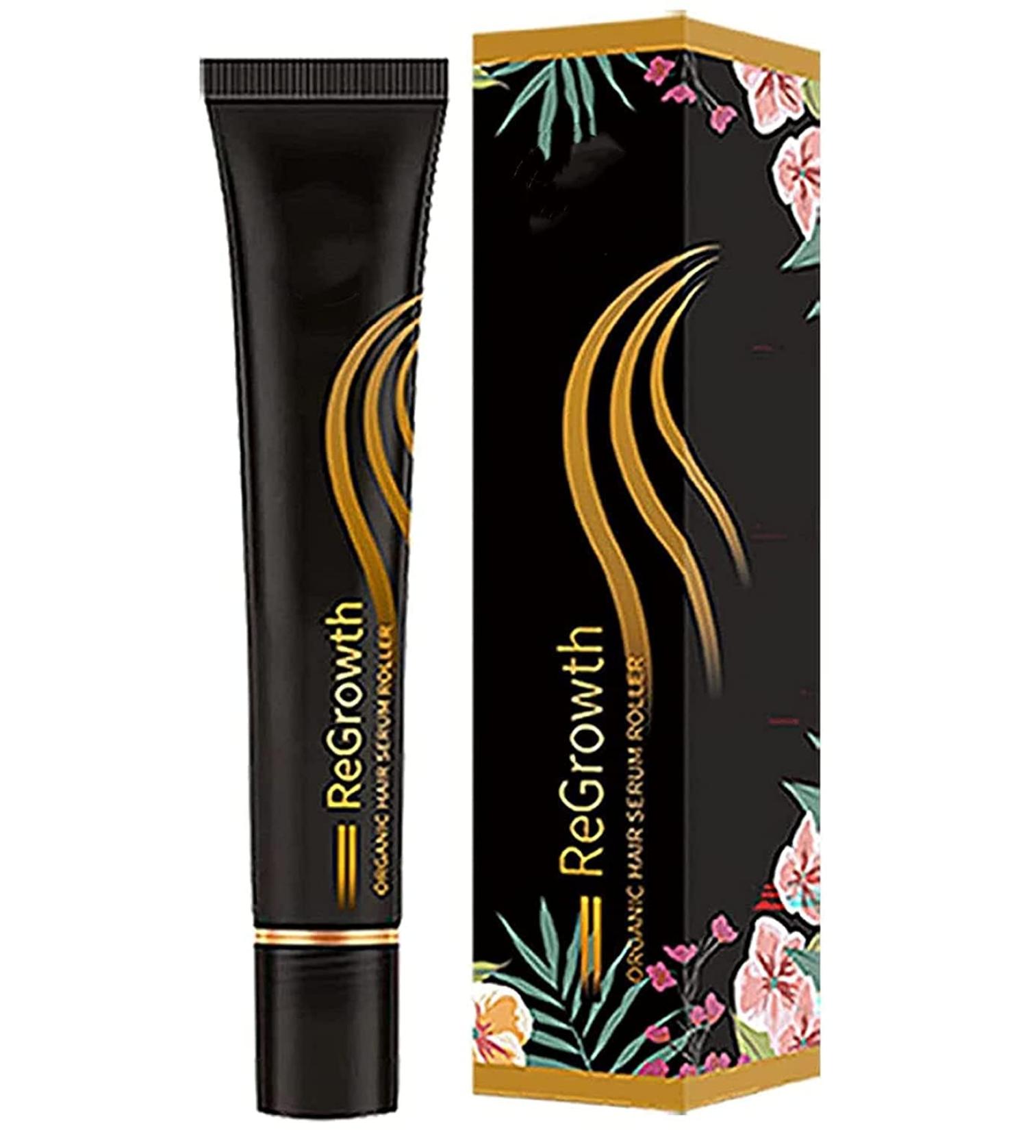 Regrowth Organic Hair Serum Roller Set - Herbal Scalp Massager for Intense Hair Growth | Suitable for Men & Women - All Hair Types - Buy Online on SooperMarket.com