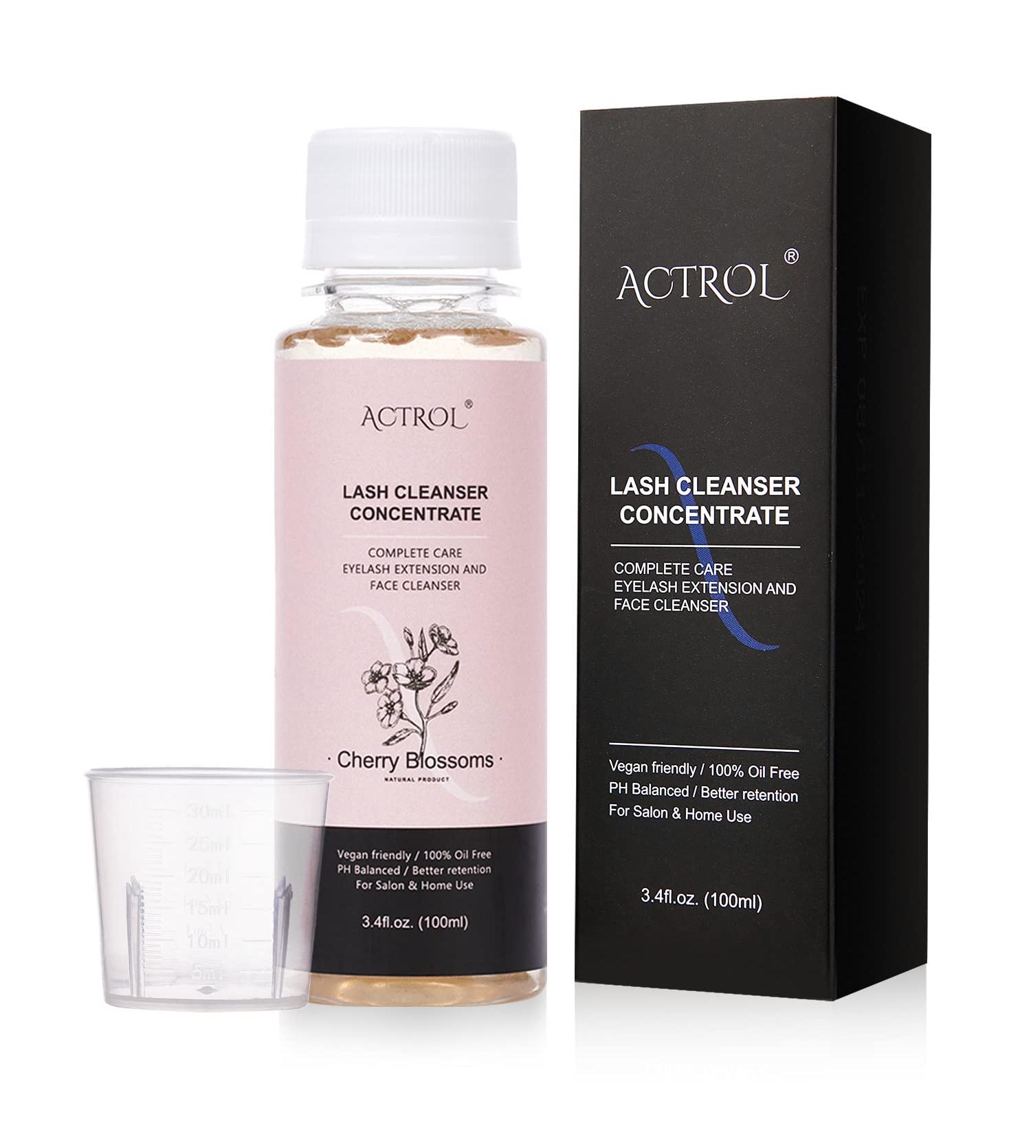 Eyelash Cleanser Concentrate 100ml Cherry Blossom Professional Lash Extensions Shampoo Natural Foaming Cleanser DIY Paraben & Sulfate Free Non-lrritating Wash for Extensions Lashes with Salon Home Care-Makes 60ml Bottles Eyelash Shampoo Cherry Blossom 100 - Buy Online on SooperMarket.com