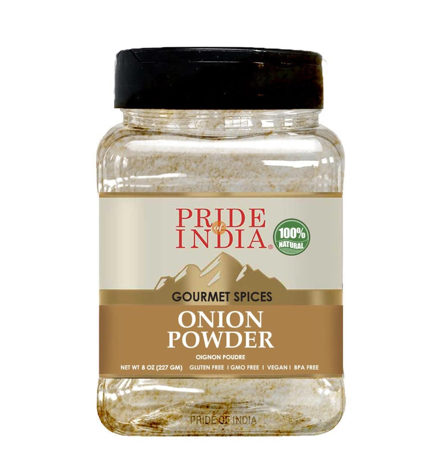 Pride of India Onion Fine Ground Gourmet Spice 8 oz. Jar - Pantry Essential for Flavorful Cooking - Buy Online on SooperMarket.com
