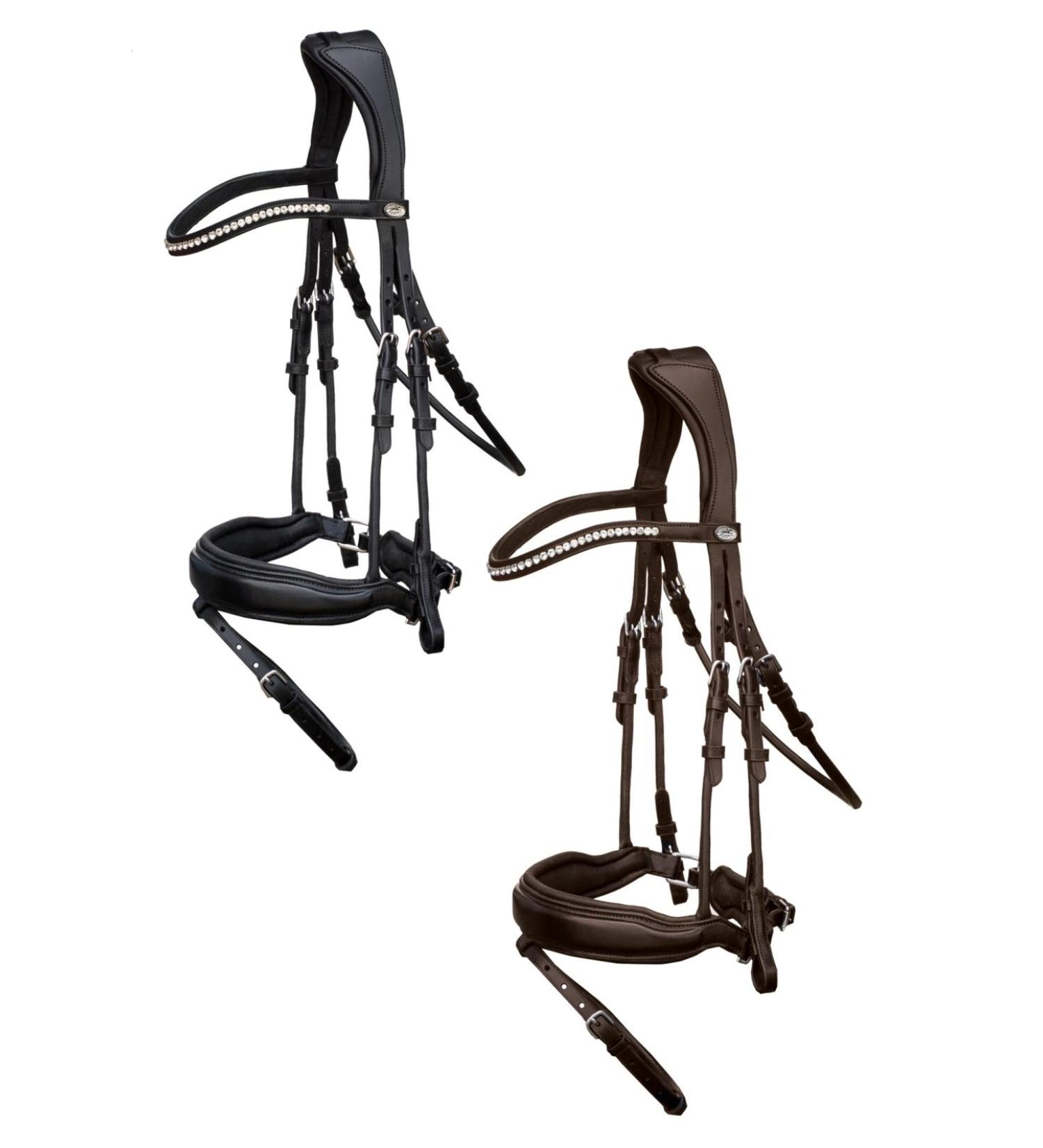 Buy Schockem hle Malibu Anatomic Snaffle Bridle Espresso WB - International Shipping Available - Buy Online on SooperMarket.com