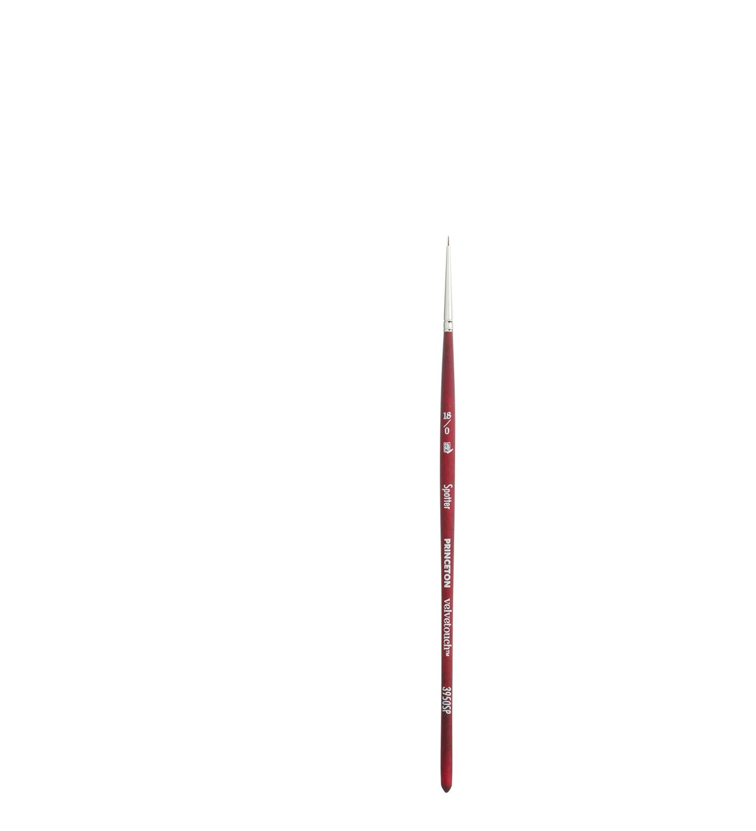 Princeton Velvetouch Artiste  Mixed-Media Brush for Acrylic  Watercolor & Oil  Series 3950 Spotter Luxury Synthetic  Size 18/0