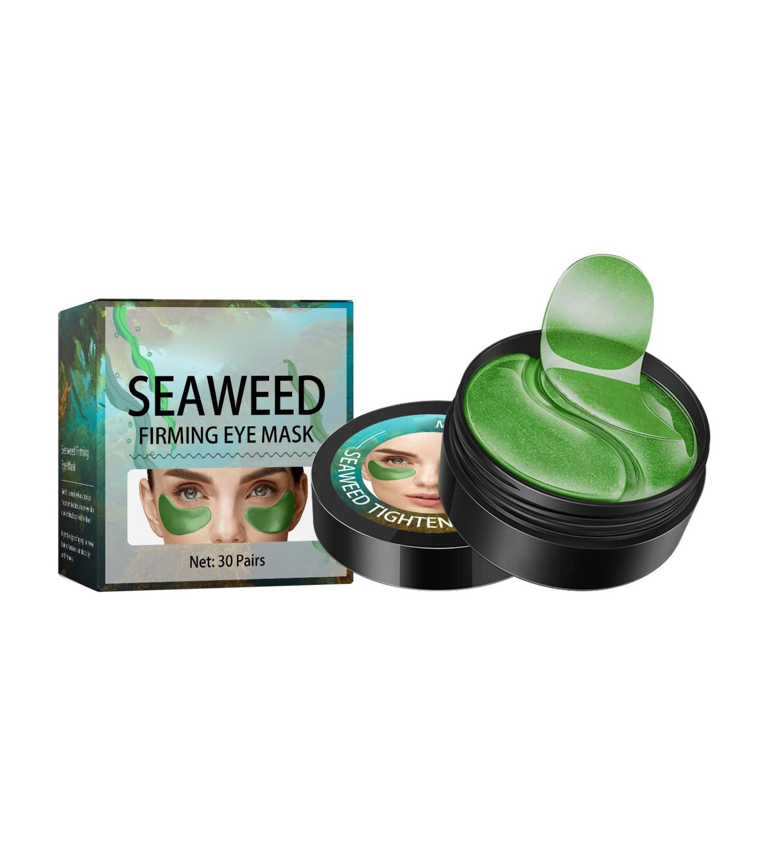 Seaweed Eye Mask Collagen Eye Mask Anti Aging Eye Patches Anti Wrinkle Green Eye Gel Pads Seaweed Under Eye Mask Remove Eye Puffiness Eye Bags Dark Circles (30 Pairs) - Buy Online on SooperMarket.com