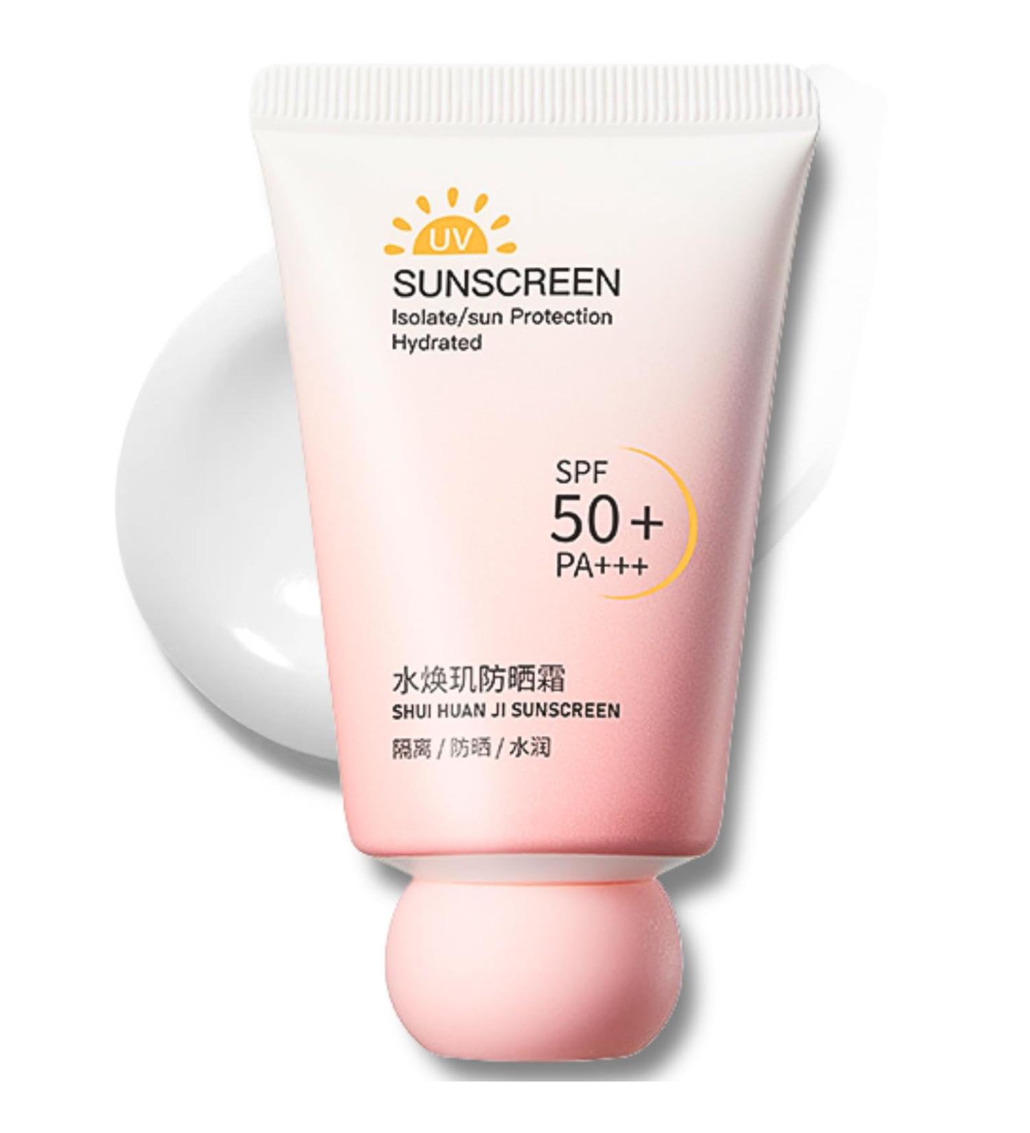 Face Sun Cream SPF 50 Moisturiser Face Sunscreen Invisible Fluid Suncream PA +++ Highly Water & Sweat Resistant Long Lasting UVA & UVB Protection For Up To 12.5 H Sunscreen For Acne Prone Skin - Buy Online on SooperMarket.com