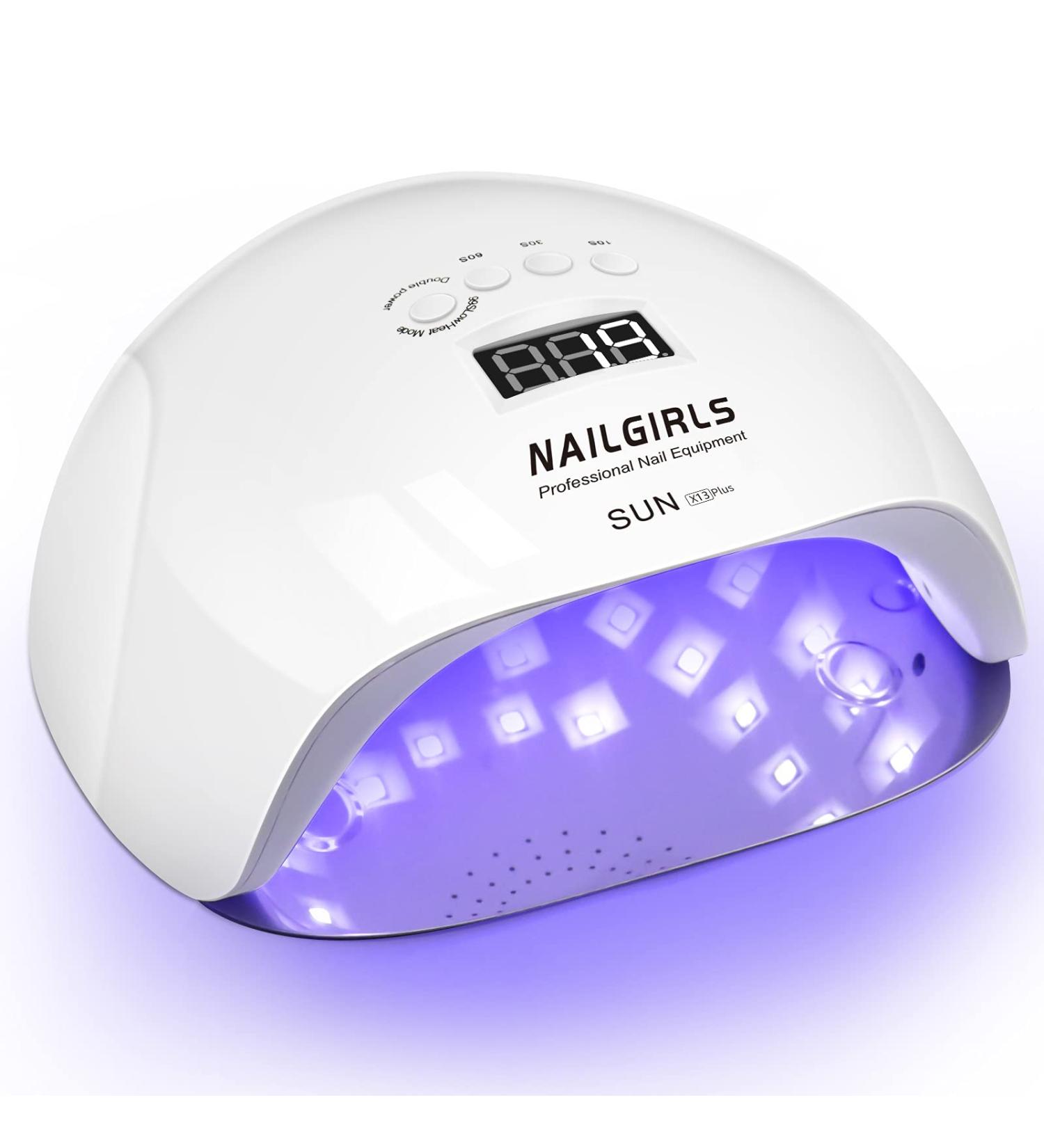 NAILGIRLS 150W UV LED Nail Lamp for Home Salon - Gel Polish Dryer with Timer Presets and Auto Sensor - White - Buy Online on SooperMarket.com