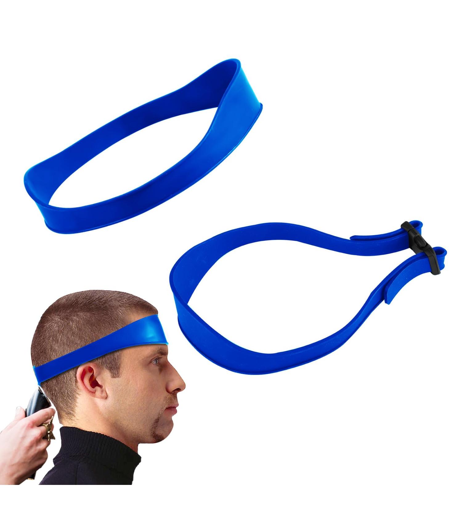 Hair Trimming Guide Blue Adjustable Hair Cut Guides Fade Guide Tool Neckline Shaving Template with 2 Hair Bands for Home Use Barber Shops Hair Salons Makeup Rooms - Buy Online on SooperMarket.com