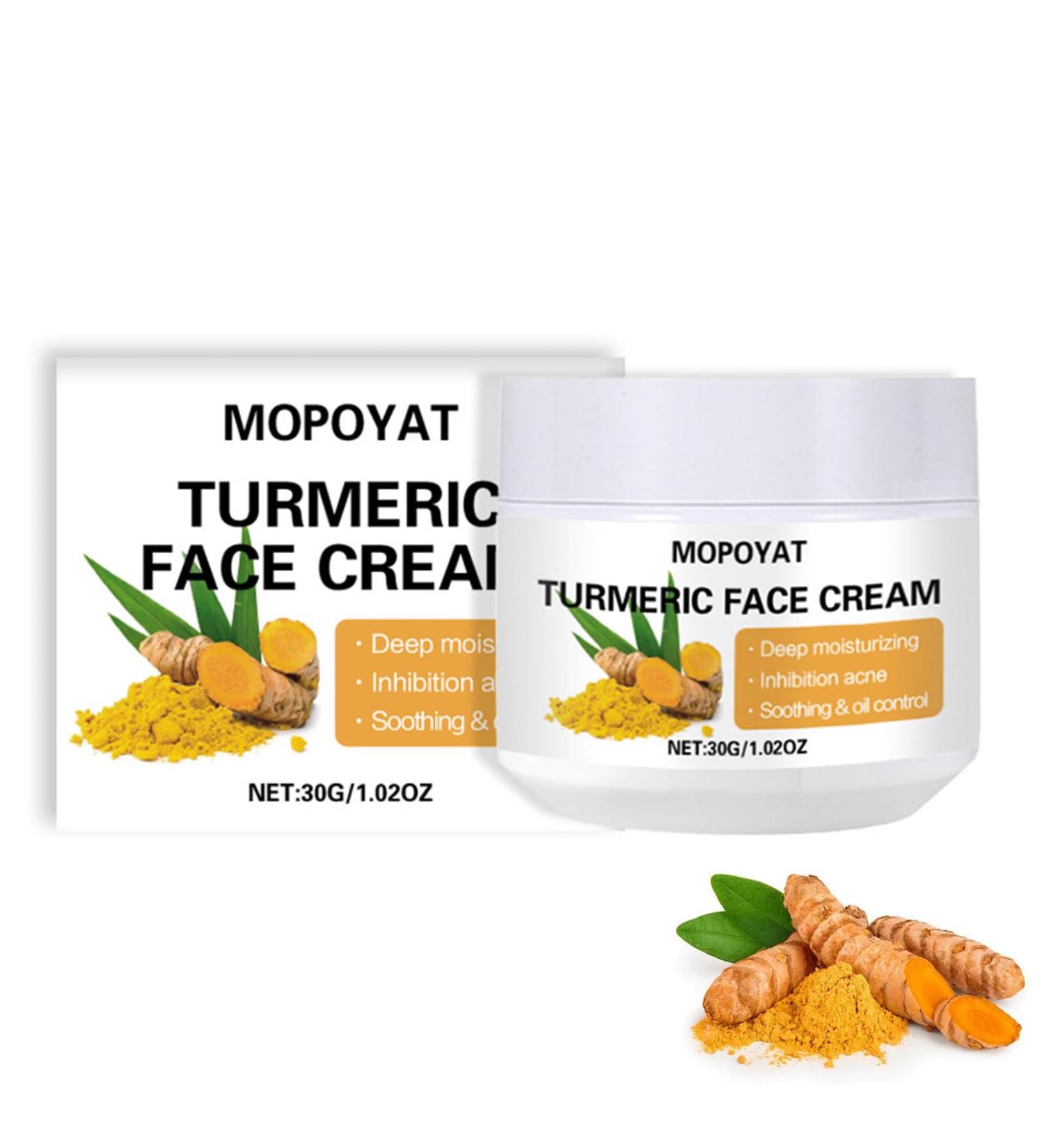 Turmeric Face Cream Face Moisturiser Anti Aging Cream for Radiant & Glowing Skin Dark Spot Corrector Remover for Face Natural Turmeric Cream Skin Care Moisturizing Erase Fine Lines Firming - Buy Online on SooperMarket.com