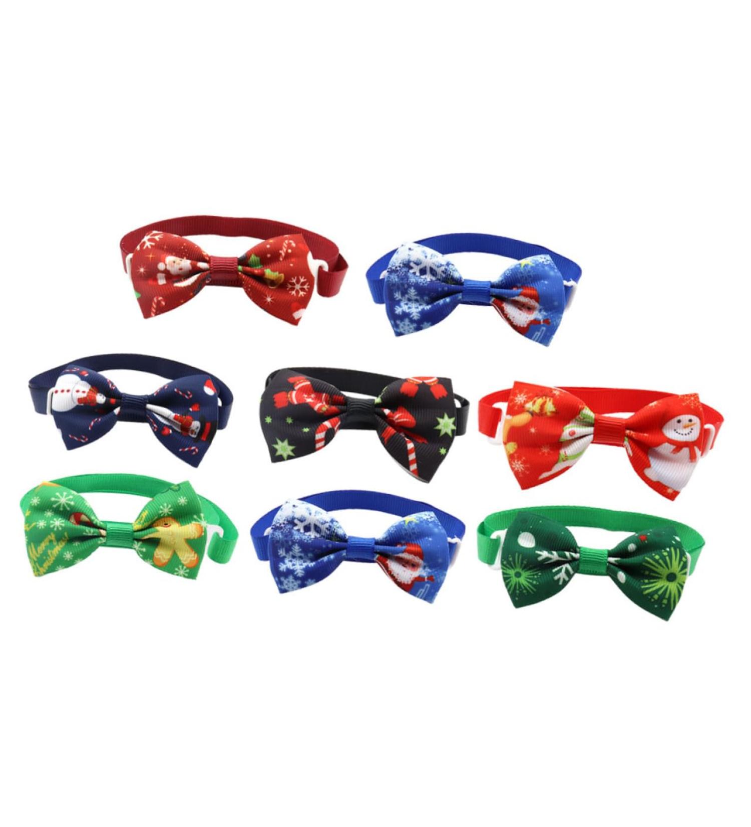 Amosfun 8-Pack Christmas Puppy Costume Accessories | Holiday Dog Collars & Decorations - Buy Online on SooperMarket.com