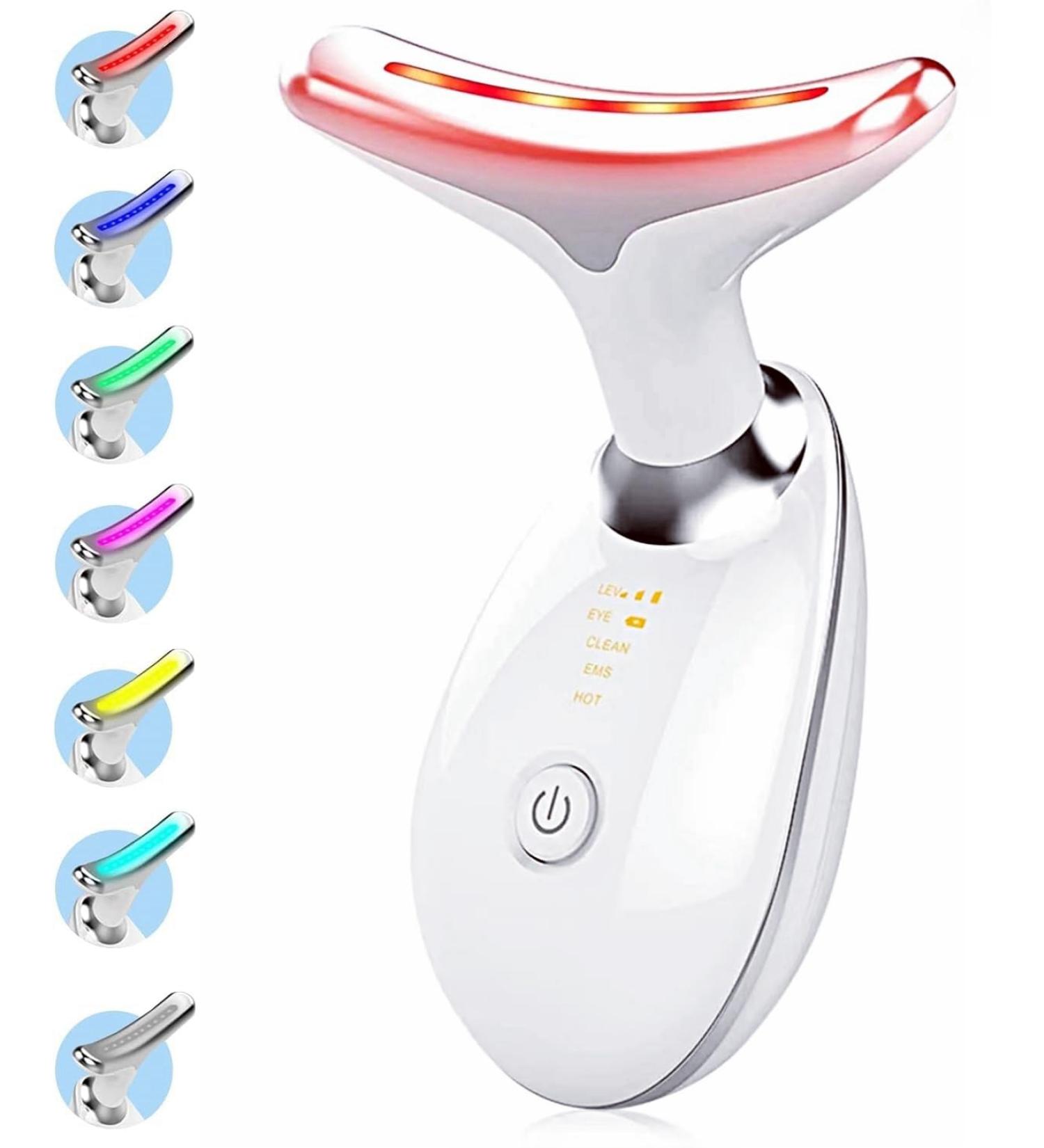 INTENSO 7 Color Face & Neck Massager - Anti-Aging Facial Device for Skin Care & Wrinkle Reduction - Buy Online on SooperMarket.com