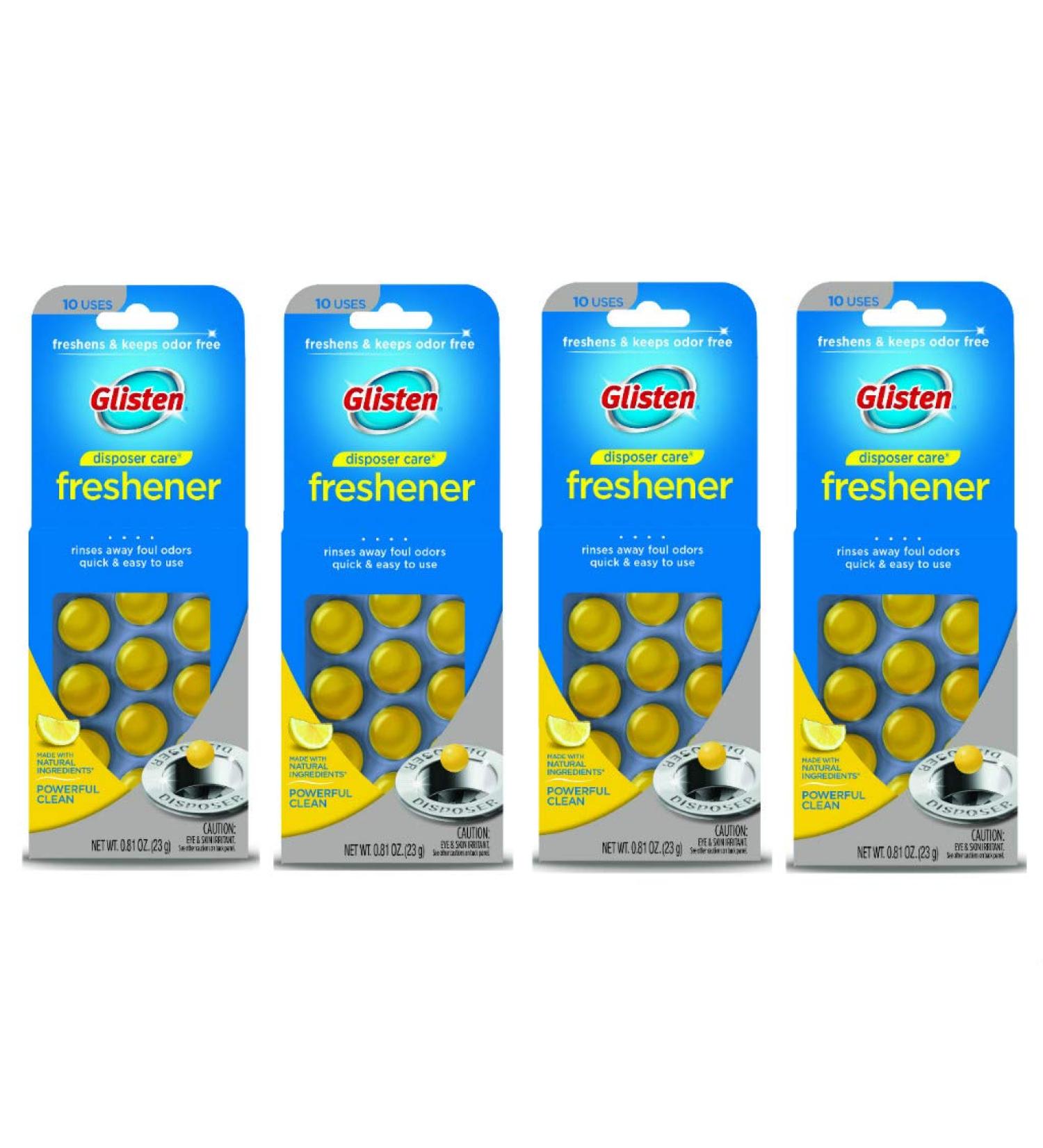 Glisten Garbage Disposer Care Freshener Capsules Lemon Scent 4-Pack - 40 Capsules - Buy Online on SooperMarket.com