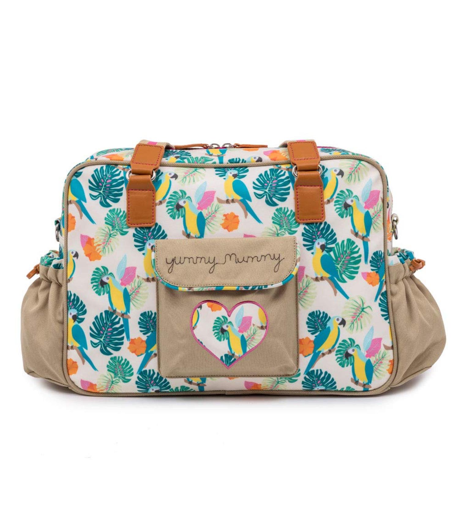 Pink Lining Yummy Mummy Baby Changing Bag - Parrot Cream | Stylish and Functional Nappy Bag - Buy Online on SooperMarket.com