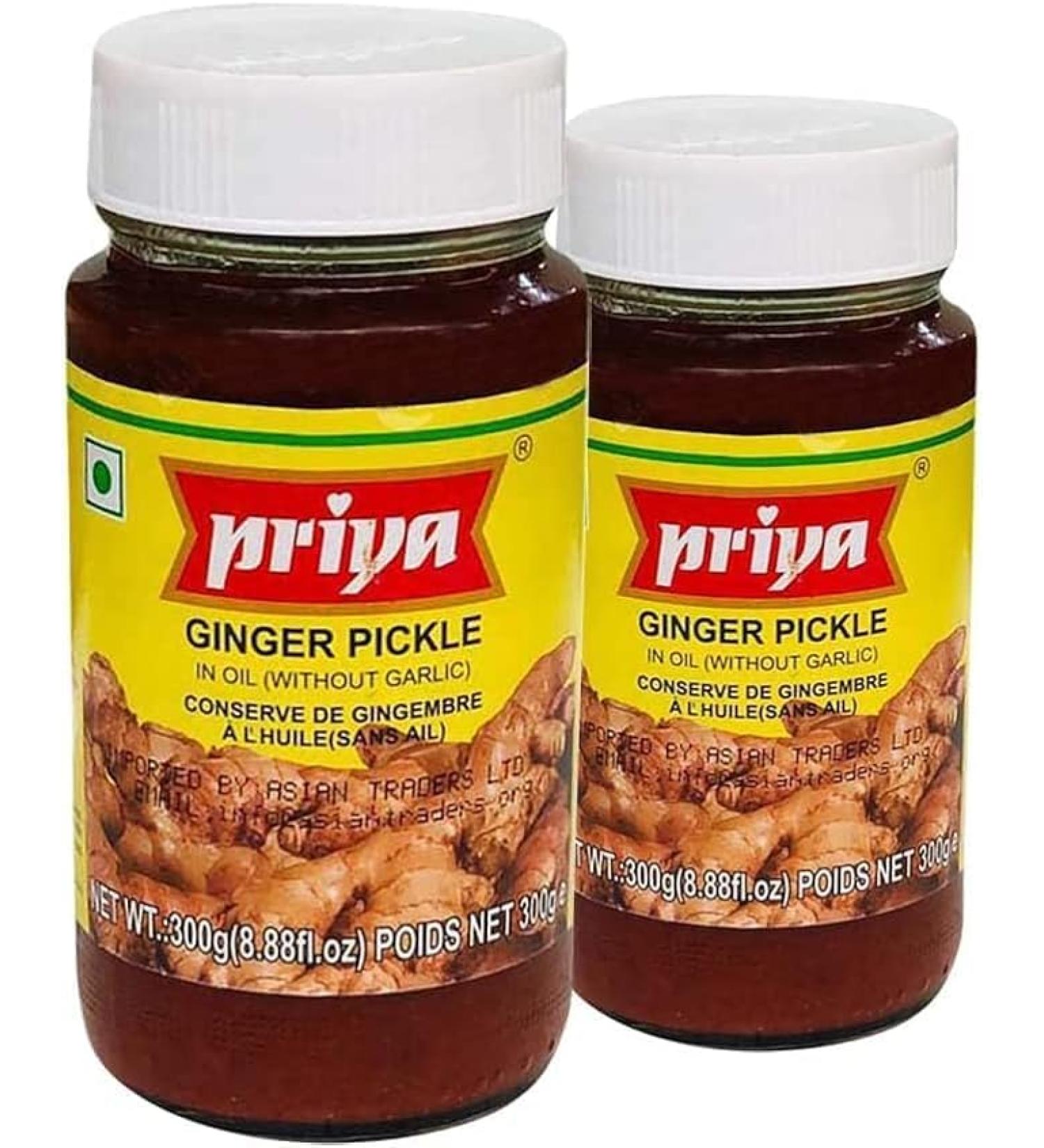 Seelans Supertore | Priya Sweet Ginger Pickle 300G (Pack of 2) | Ginger Pickle | Indian Origin - Buy Online on SooperMarket.com